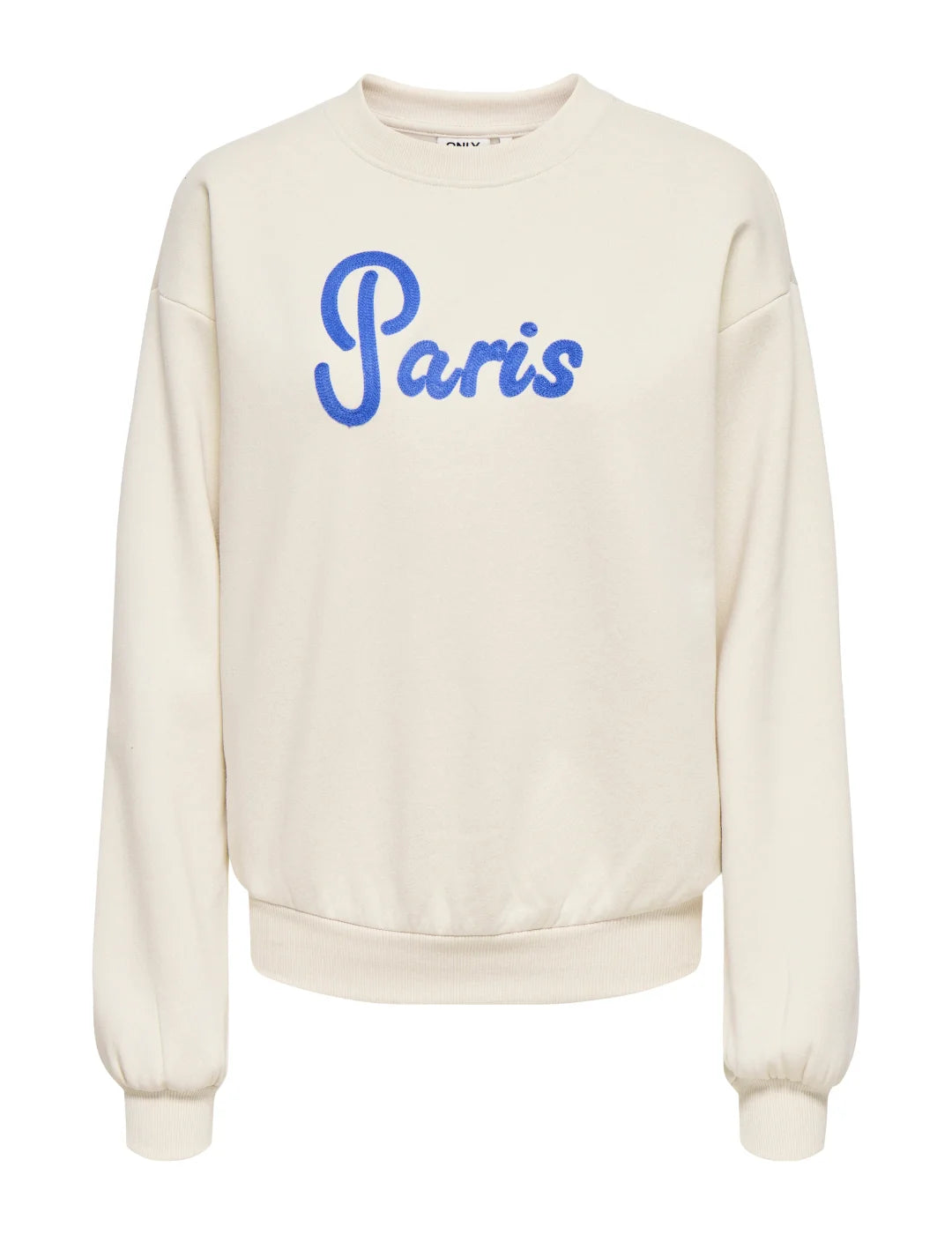 Sudadera ONLY Fie Paris Beige | Bicos de Fío