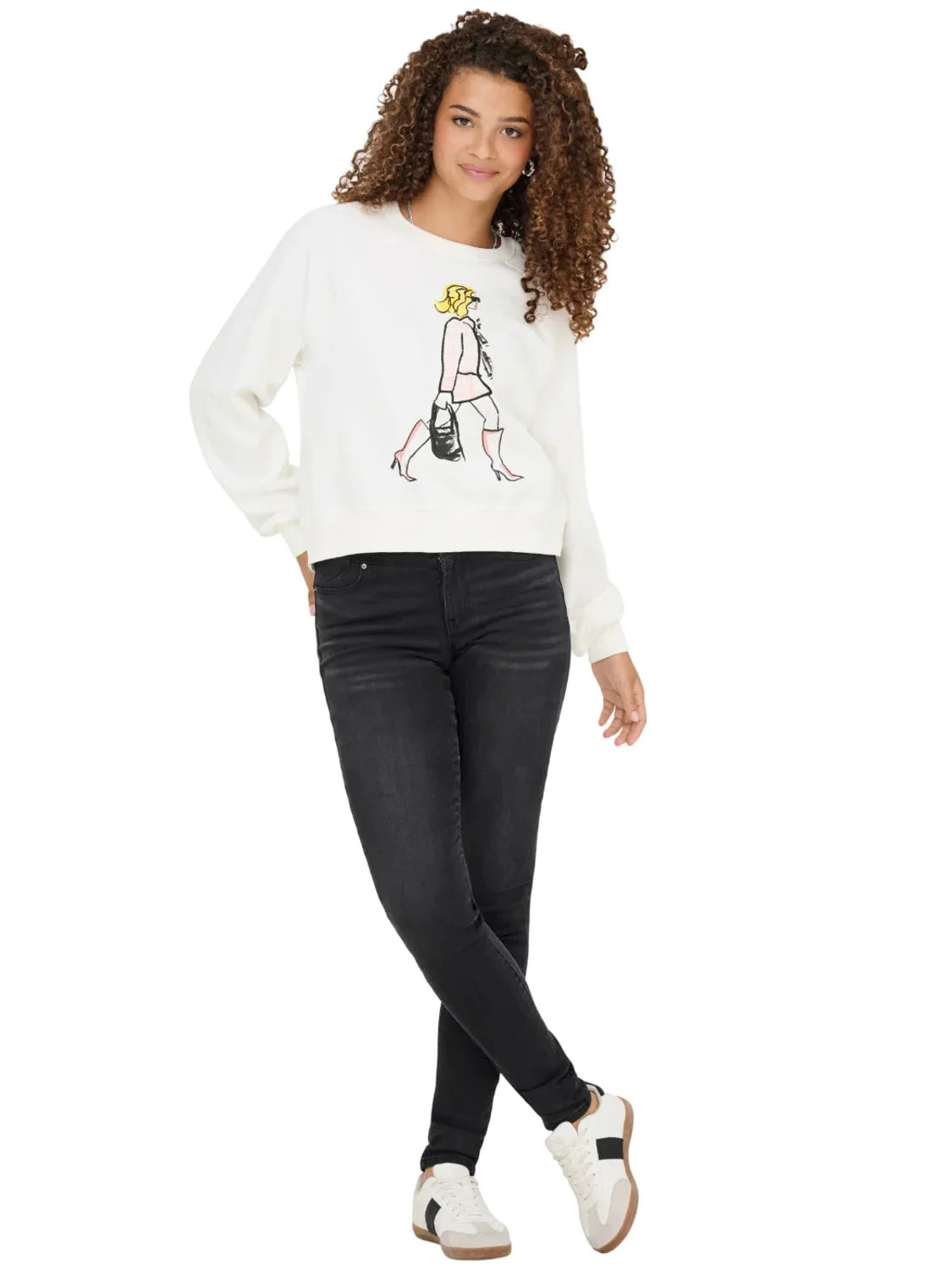 Sudadera ONLY Labinet Blanco | Bicos de Fío