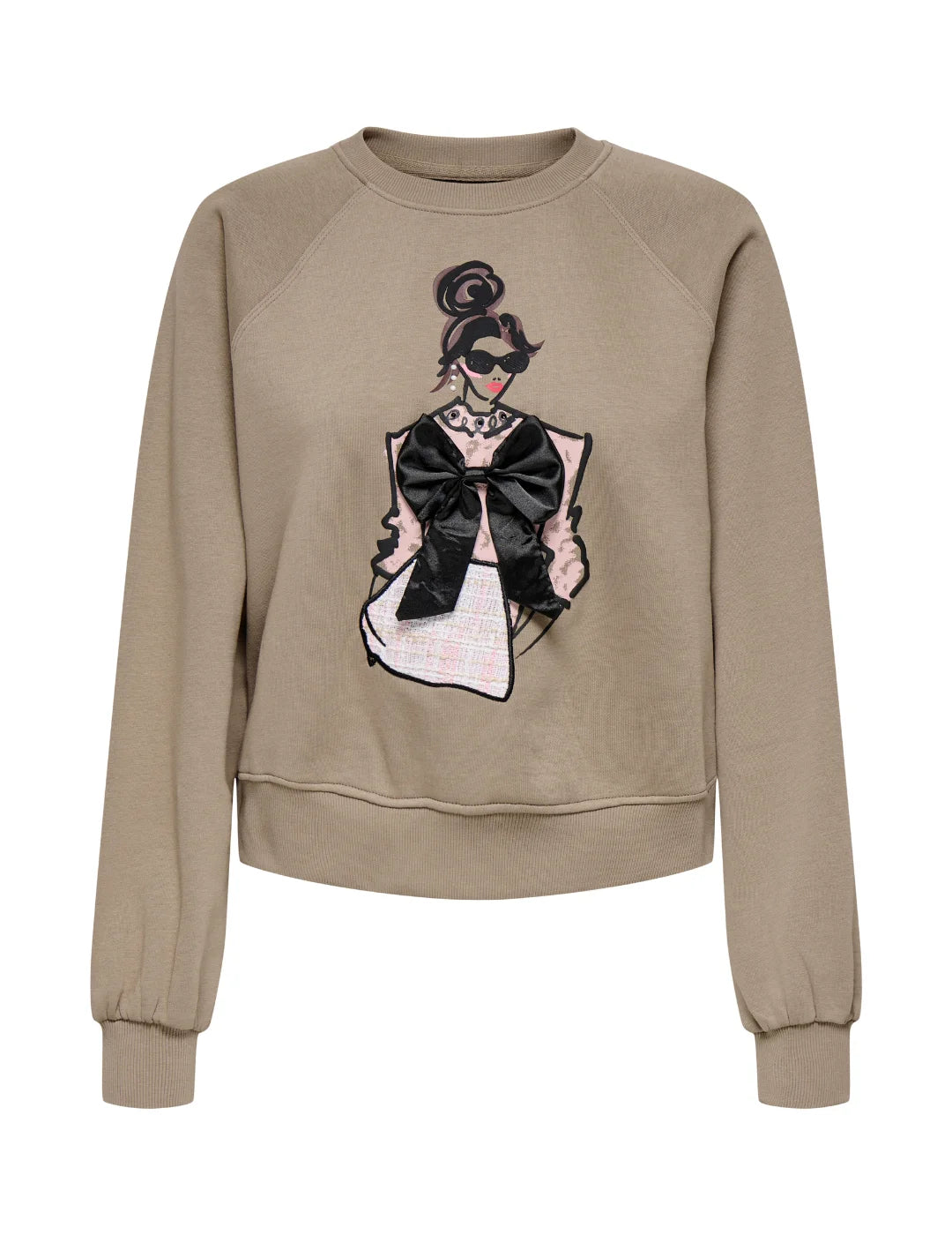 Sudadera ONLY Labinet Marrón | Bicos de Fío