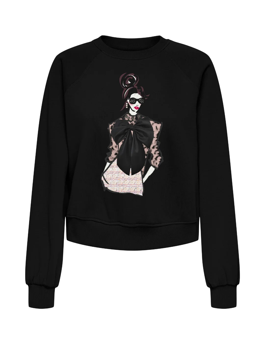 Sudadera ONLY Labinet Negro | Bicos de Fío