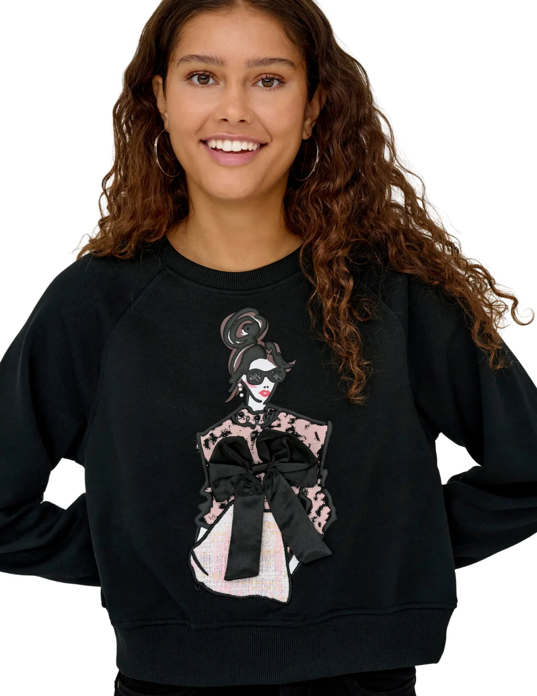 Sudadera ONLY Labinet Negro | Bicos de Fío
