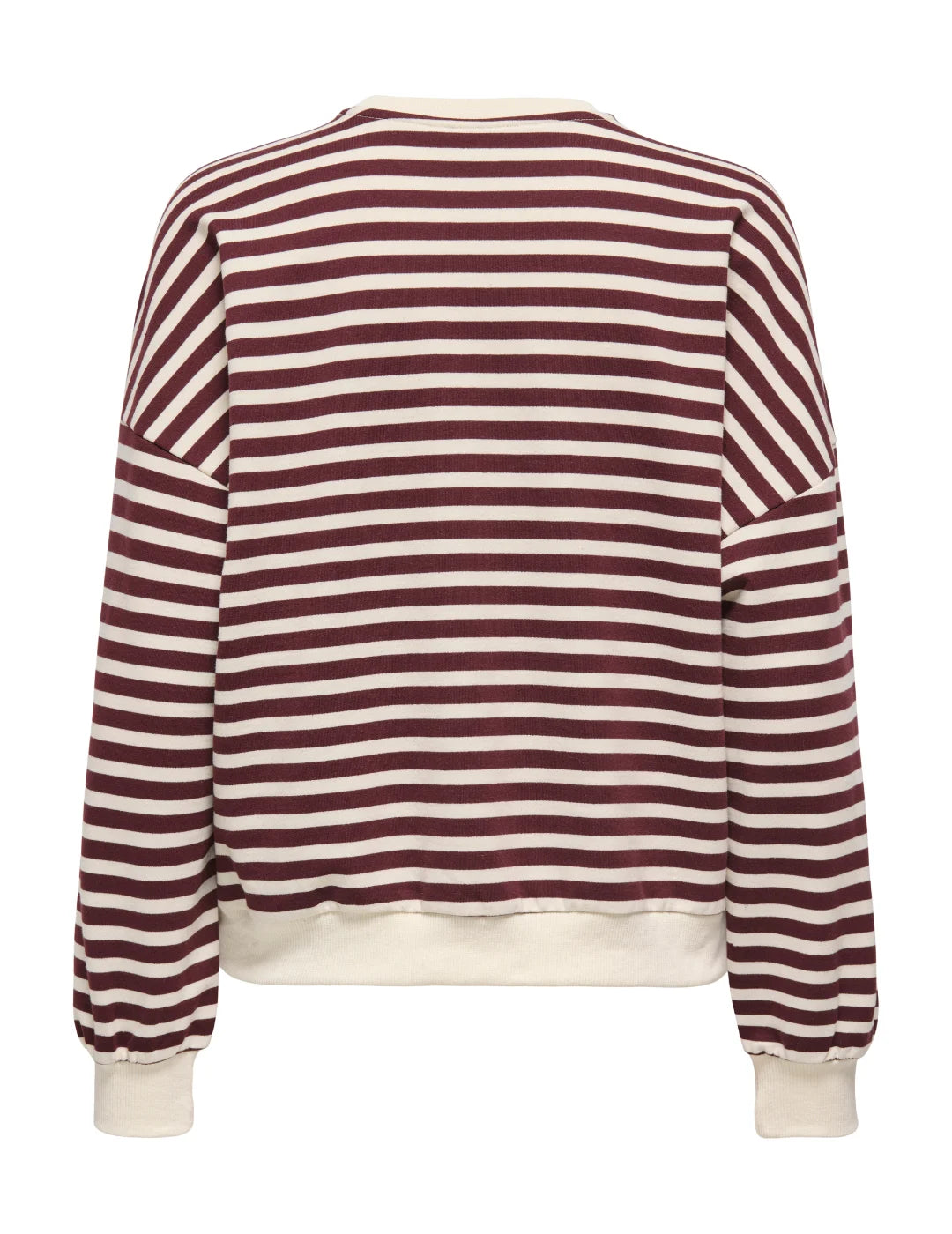 Sudadera Rayas ONLY Liza Burdeos | Bicos de Fío