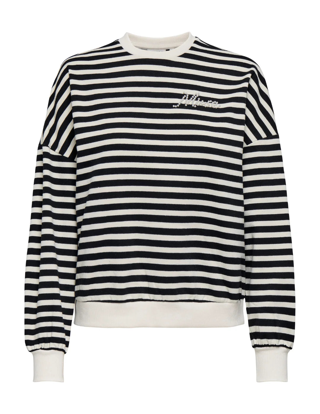 Sudadera Rayas ONLY Liza Negro | Bicos de Fío