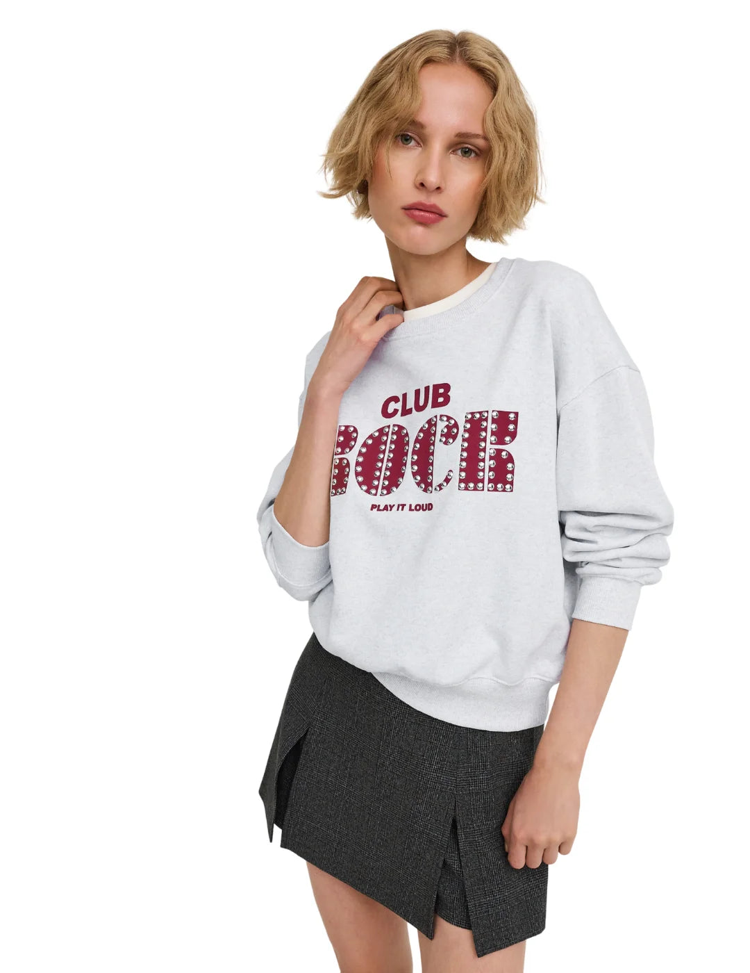 Sudadera ONLY Olise Gris | Bicos de Fío