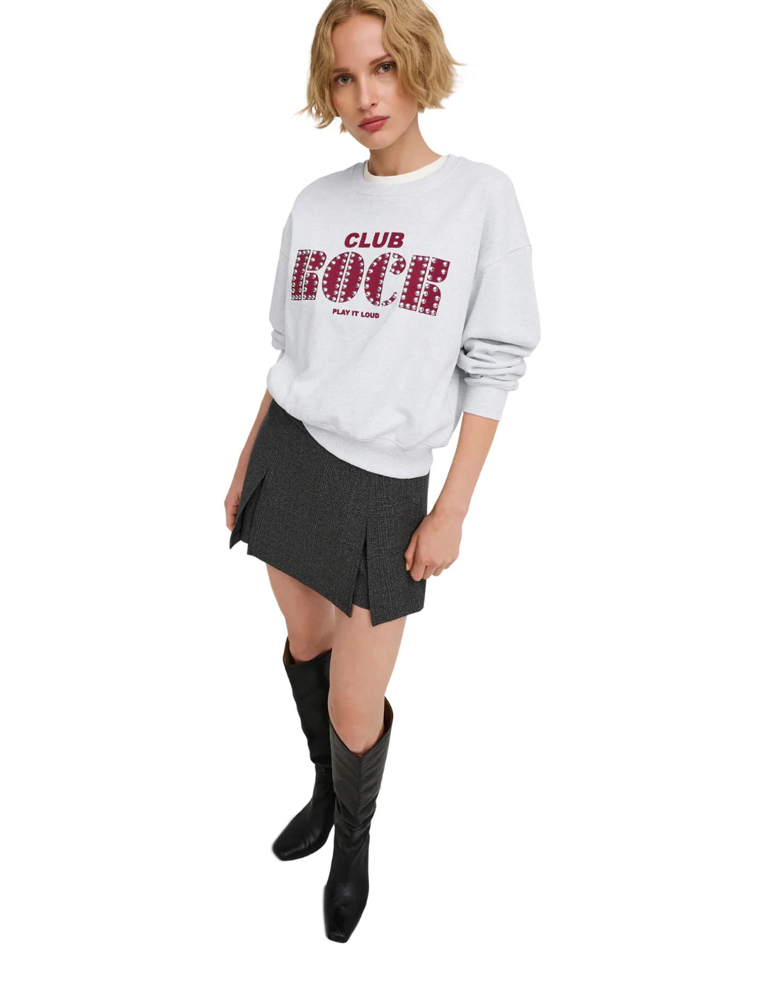 Sudadera ONLY Olise Gris | Bicos de Fío