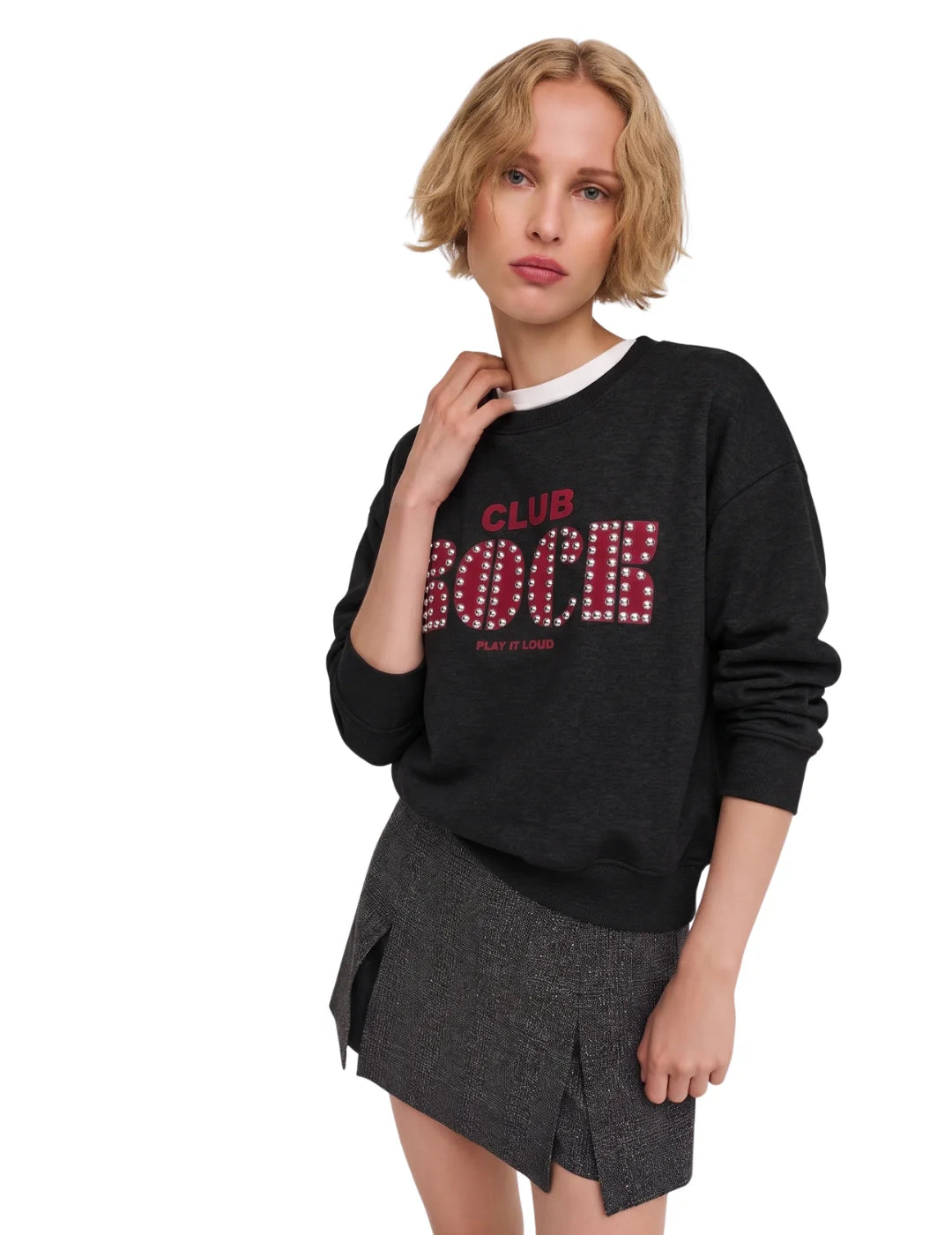Sudadera ONLY Olise Negro | Bicos de Fío