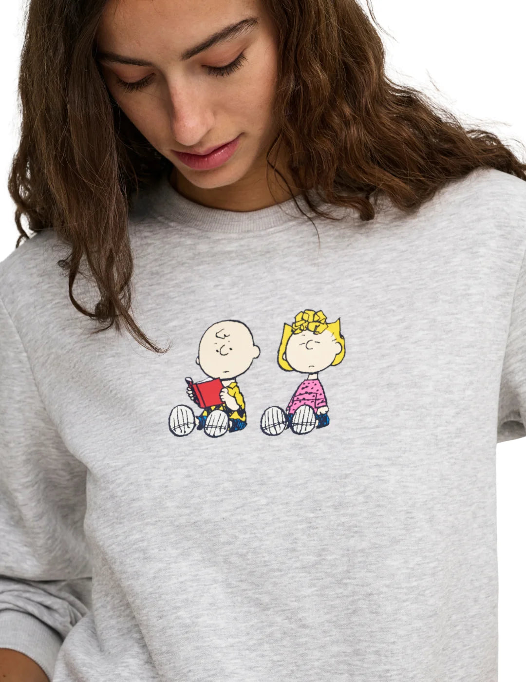 Sudadera ONLY Snoopy Gris | Bicos de Fío
