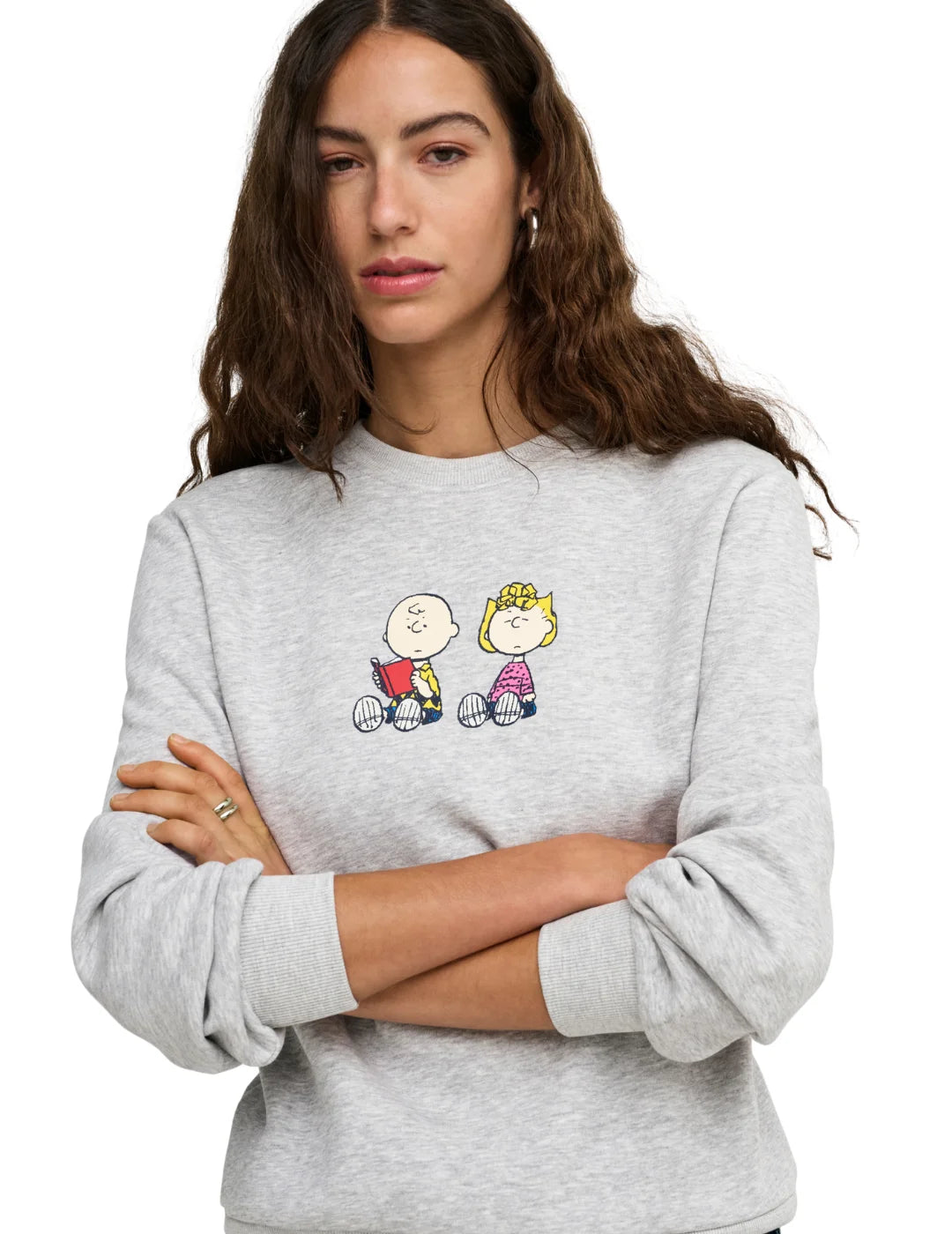 Sudadera ONLY Snoopy Gris | Bicos de Fío