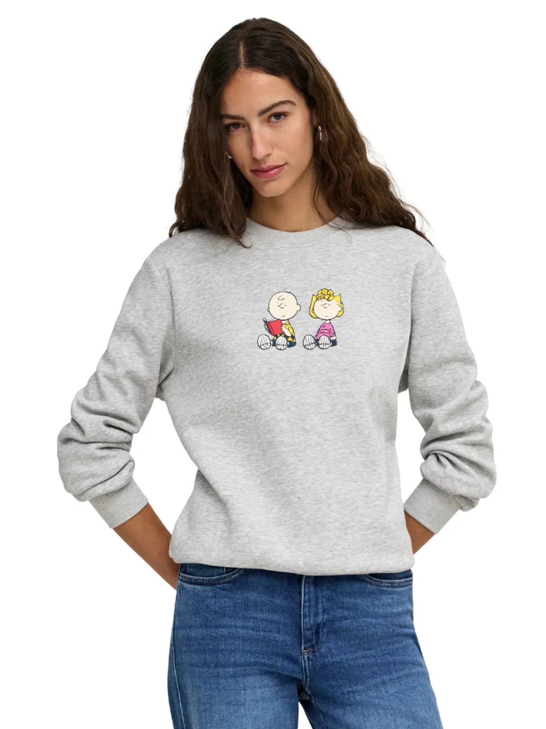 Sudadera ONLY Snoopy Gris | Bicos de Fío