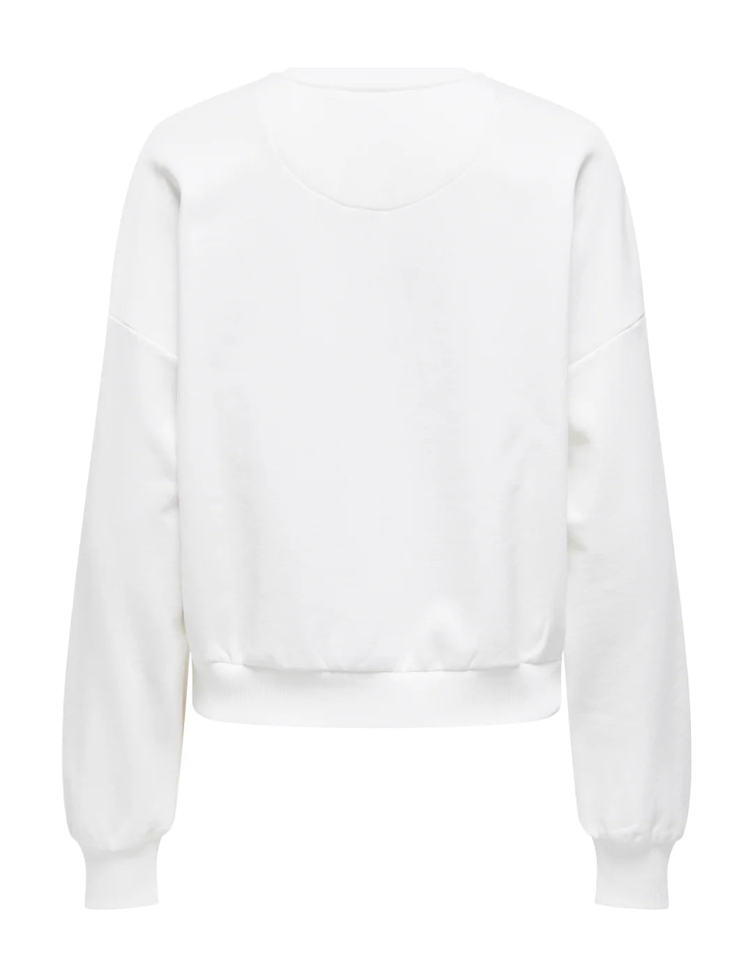 Sudadera ONLY Tammie Corazón Blanco | Bicos de Fío