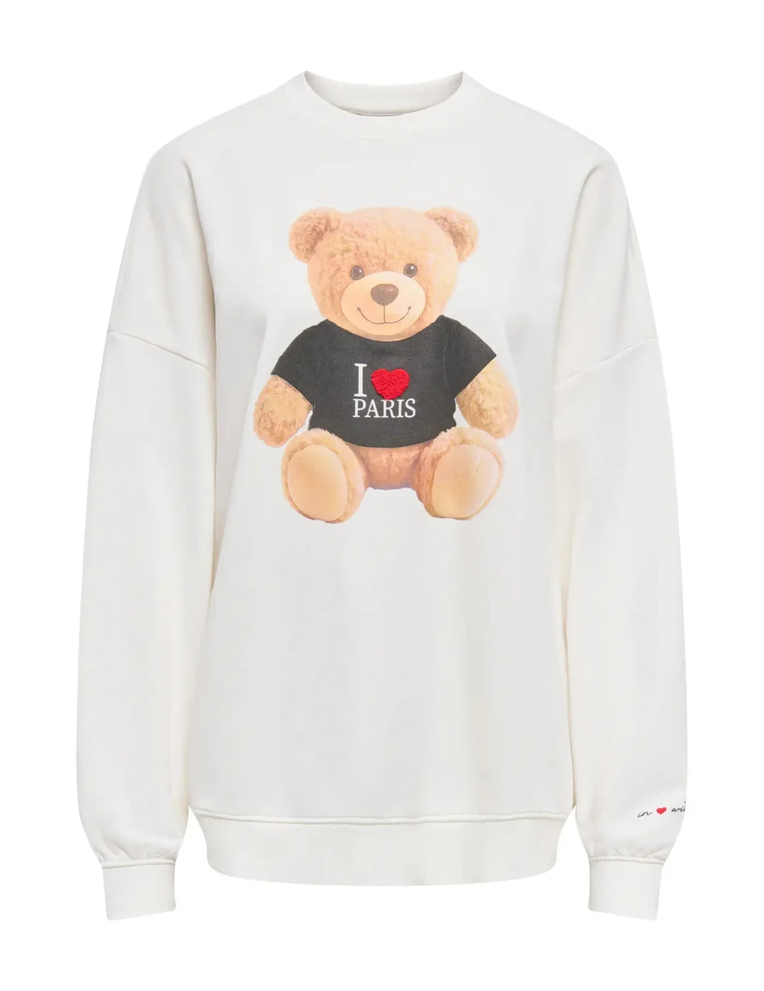 Sudadera ONLY Teddy Love Paris | Bicos de Fío