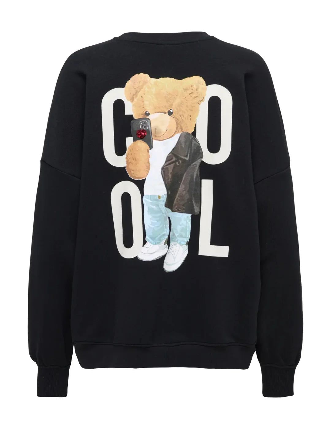 Sudadera ONLY Teddy Cool Negro | Bicos de Fío