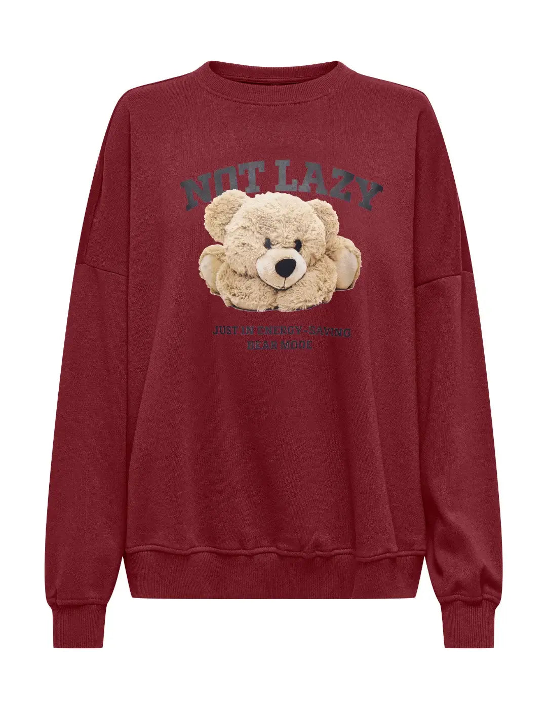 Sudadera ONLY Bila Oso Granate | Bicos de Fío