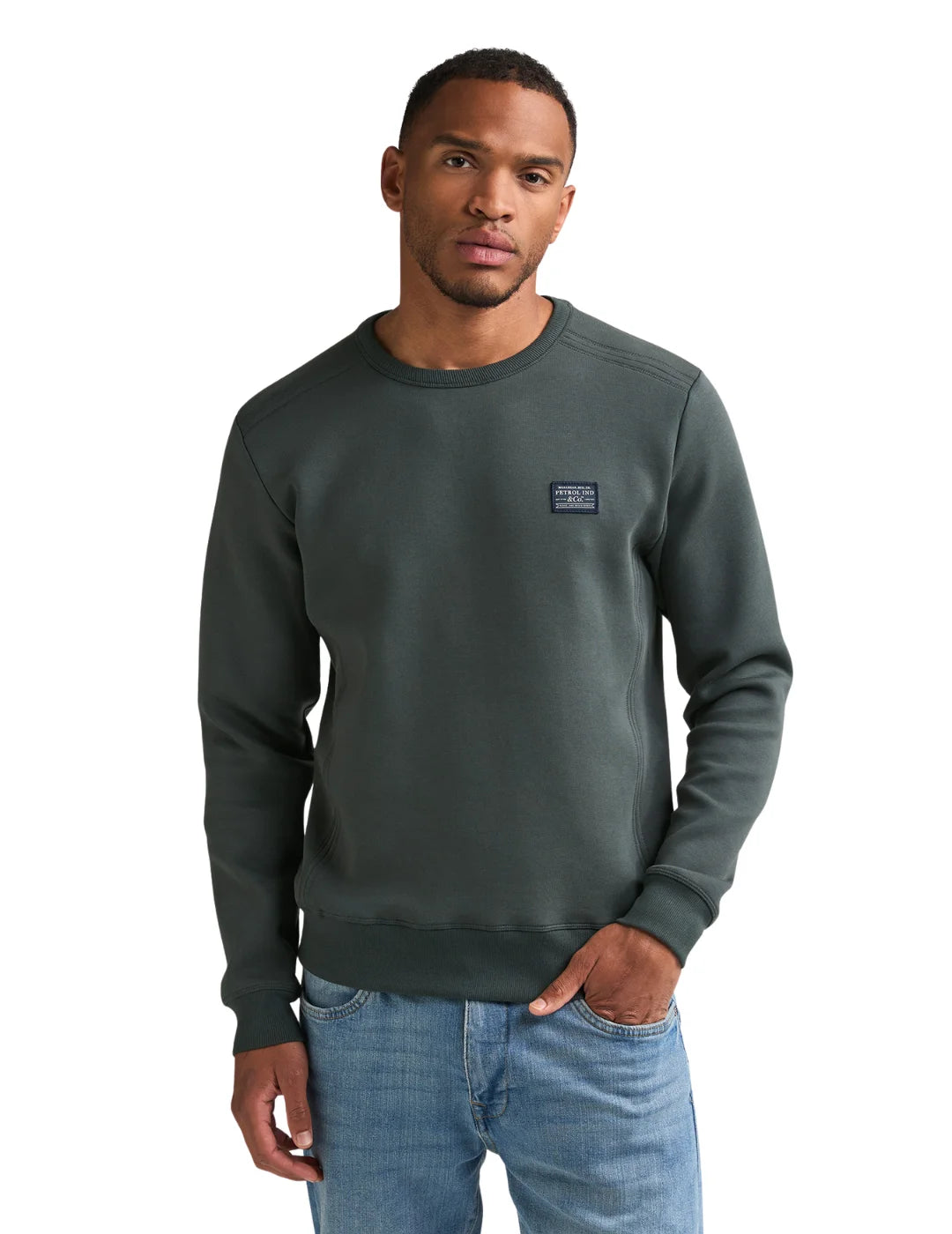 Sudadera Petrol Industries SWR349 Steel Green | Bicos de Fío