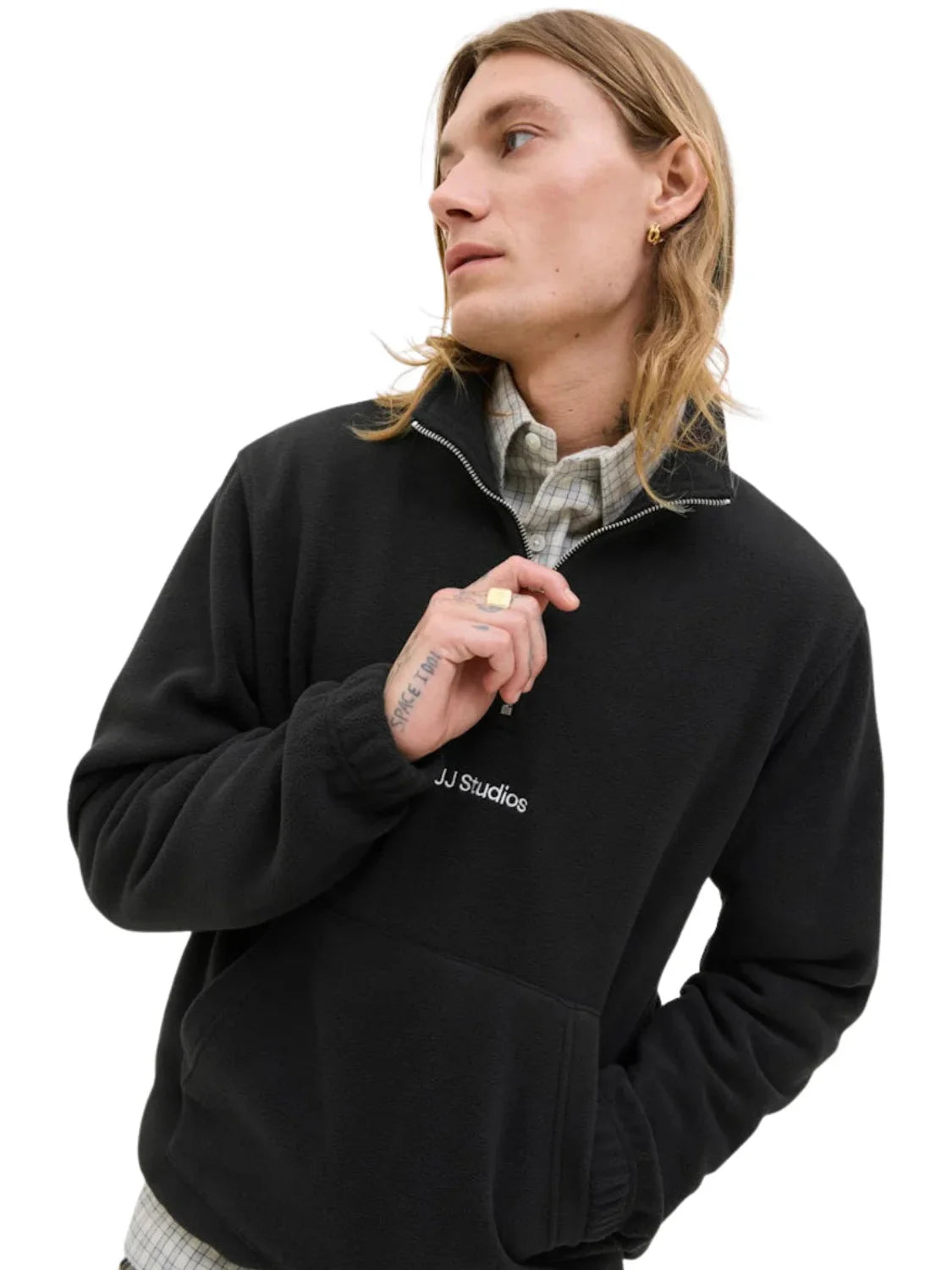 Sudadera Polar Jack&Jones Soho Negro | Bicos de Fío