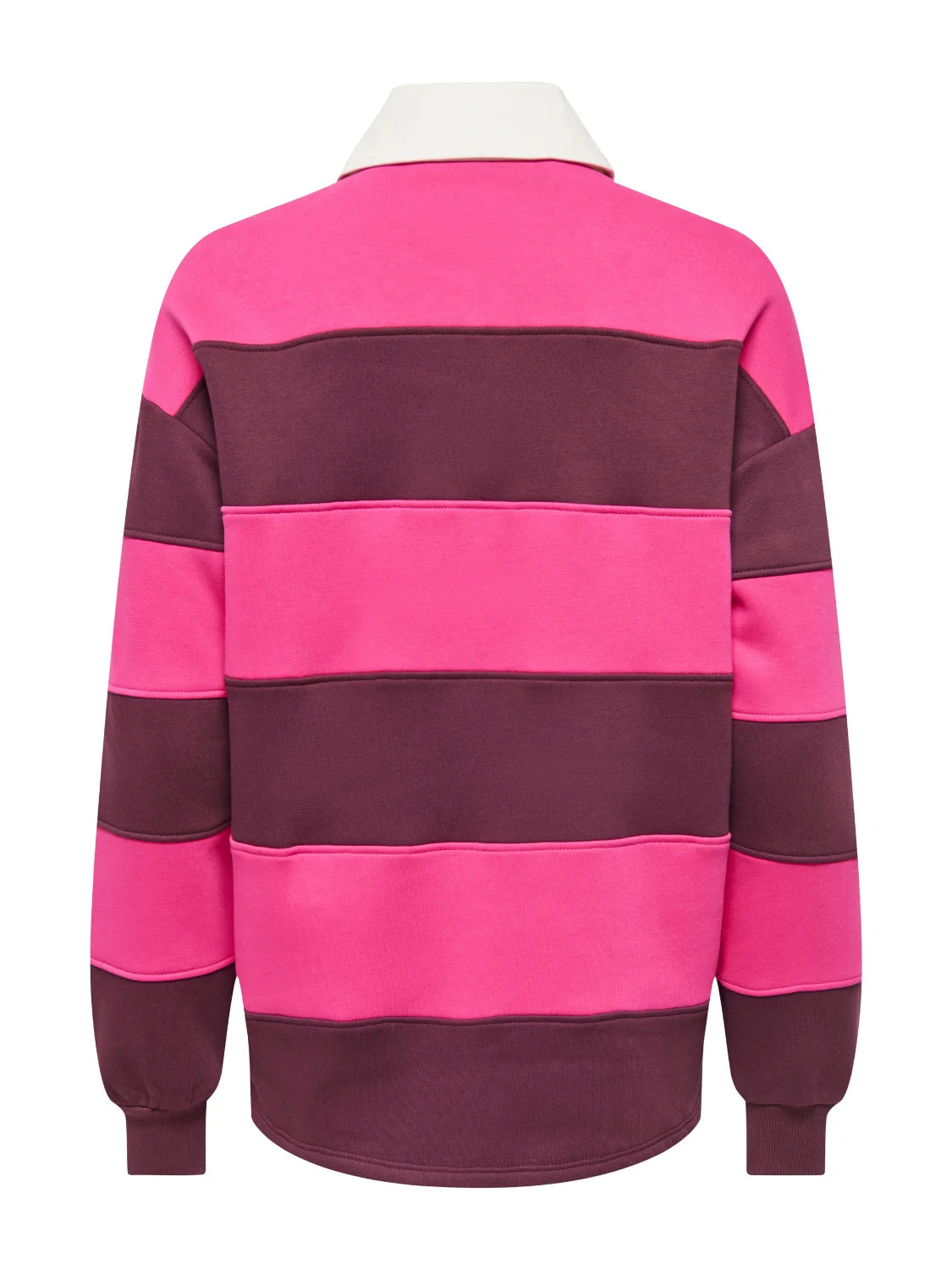 Sudadera Polo ONLY Nara Rayas Rosa | Bicos de Fío