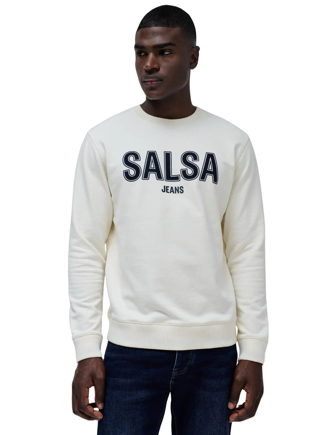 Sudadera French Terry Salsa Jeans Blanco | Bicos de Fío