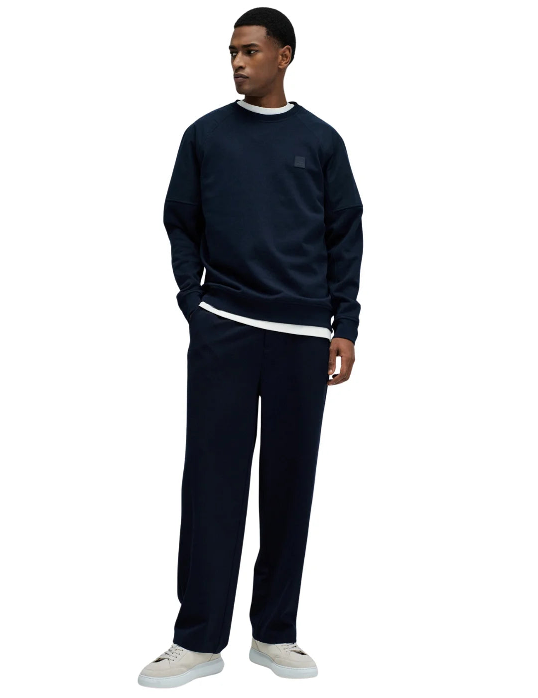 Sudadera Salsa Jeans Logo Cuadrado Azul Marino | Bicos de Fío