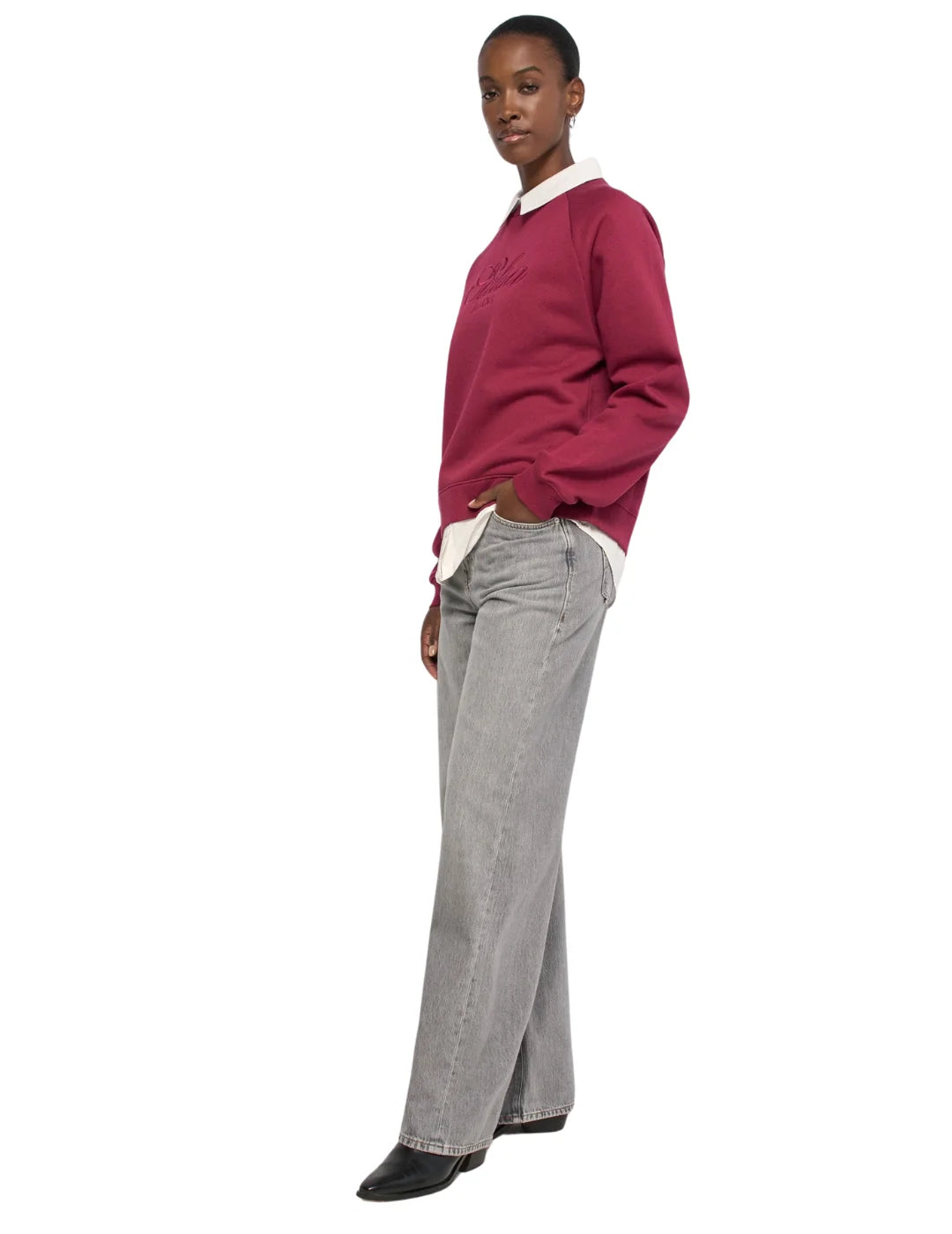 Sudadera Twofer Salsa Jeans Rojo | Bicos de Fío