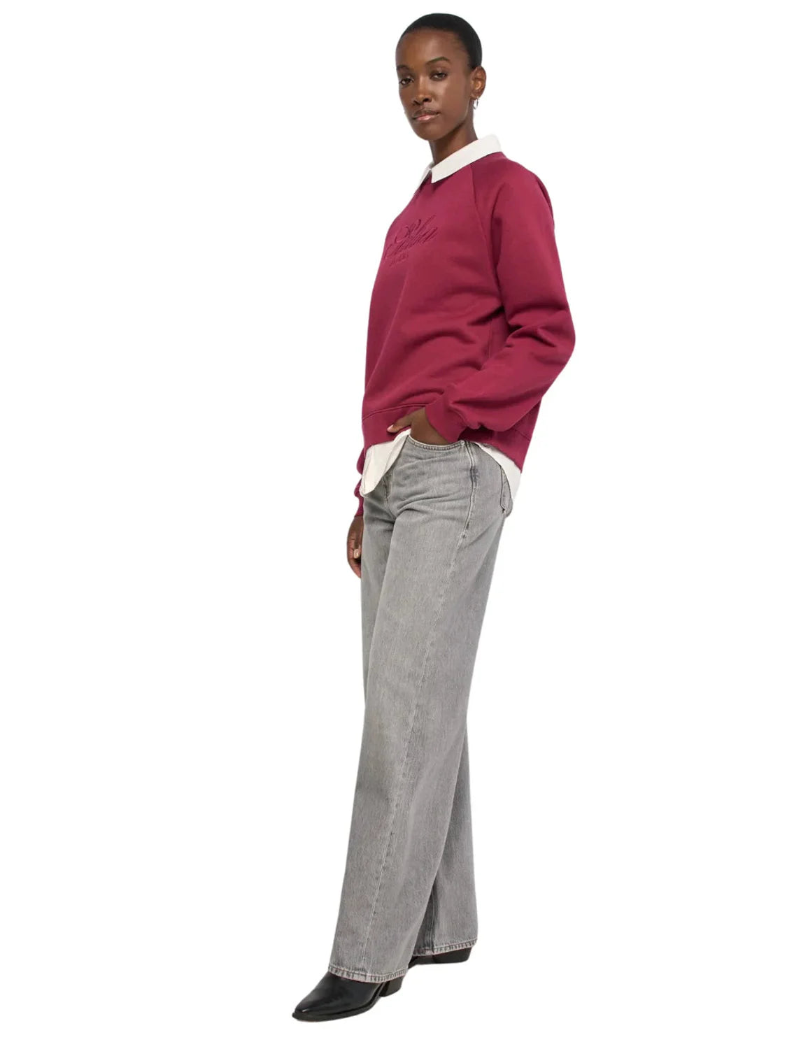 Sudadera Twofer Salsa Jeans Rojo | Bicos de Fío