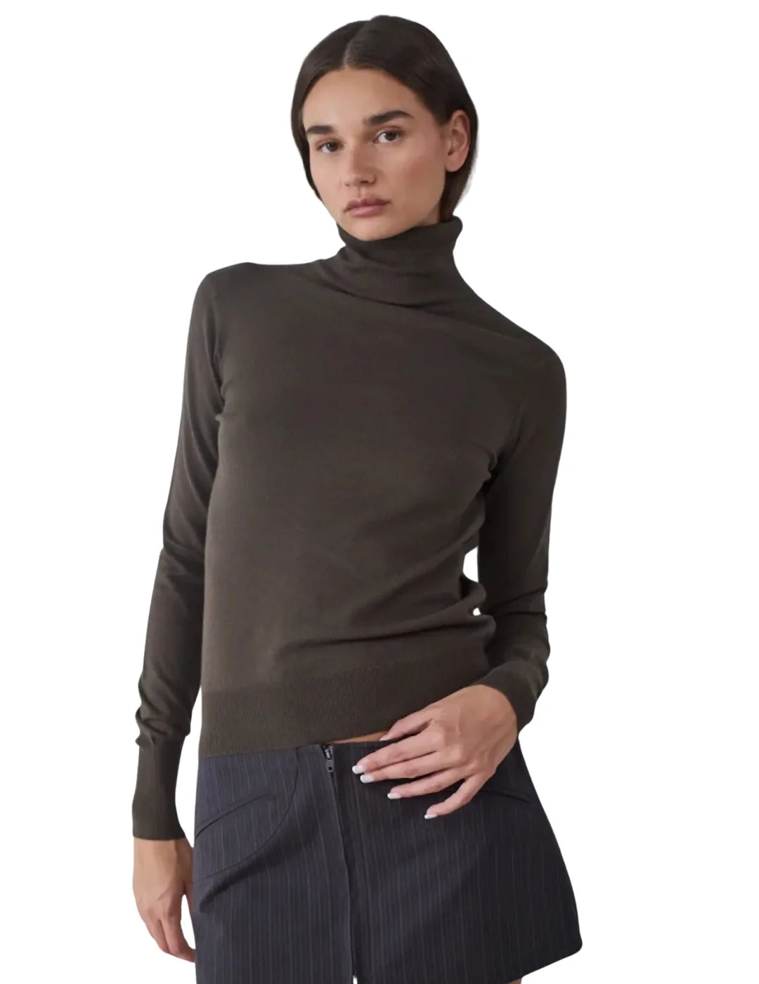Jersey Cuello Alto BALMOHK Marrón | Bicos de Fío