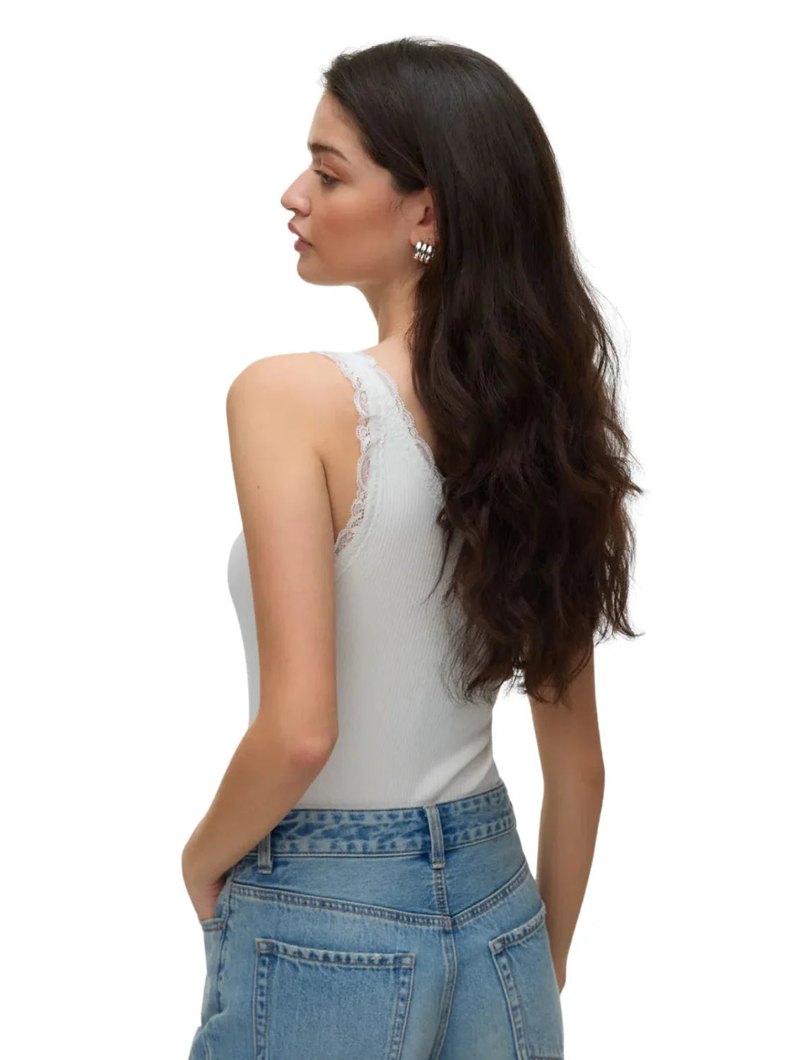 Top Tirantes Vero Moda Nana Blanco | Bicos de Fío