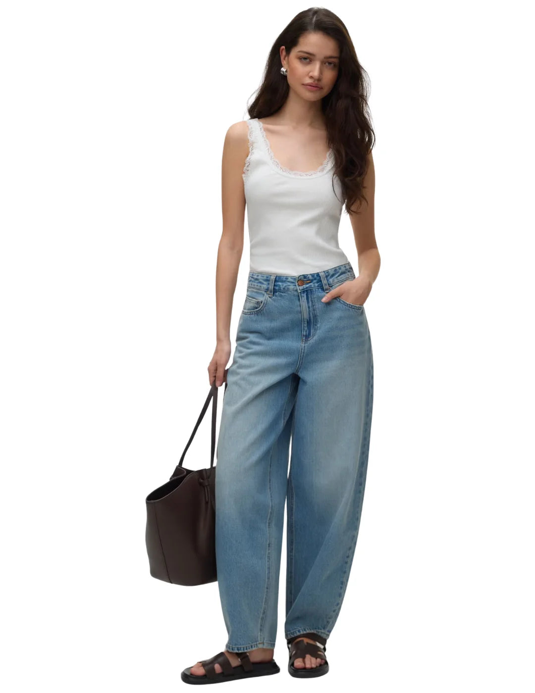 Top Tirantes Vero Moda Nana Blanco | Bicos de Fío