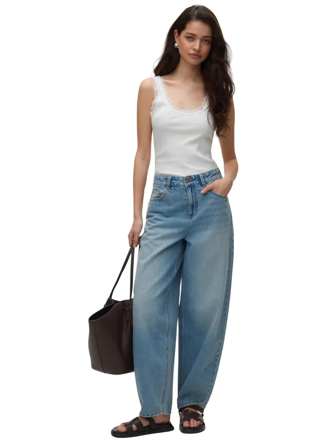Top Tirantes Vero Moda Nana Blanco | Bicos de Fío