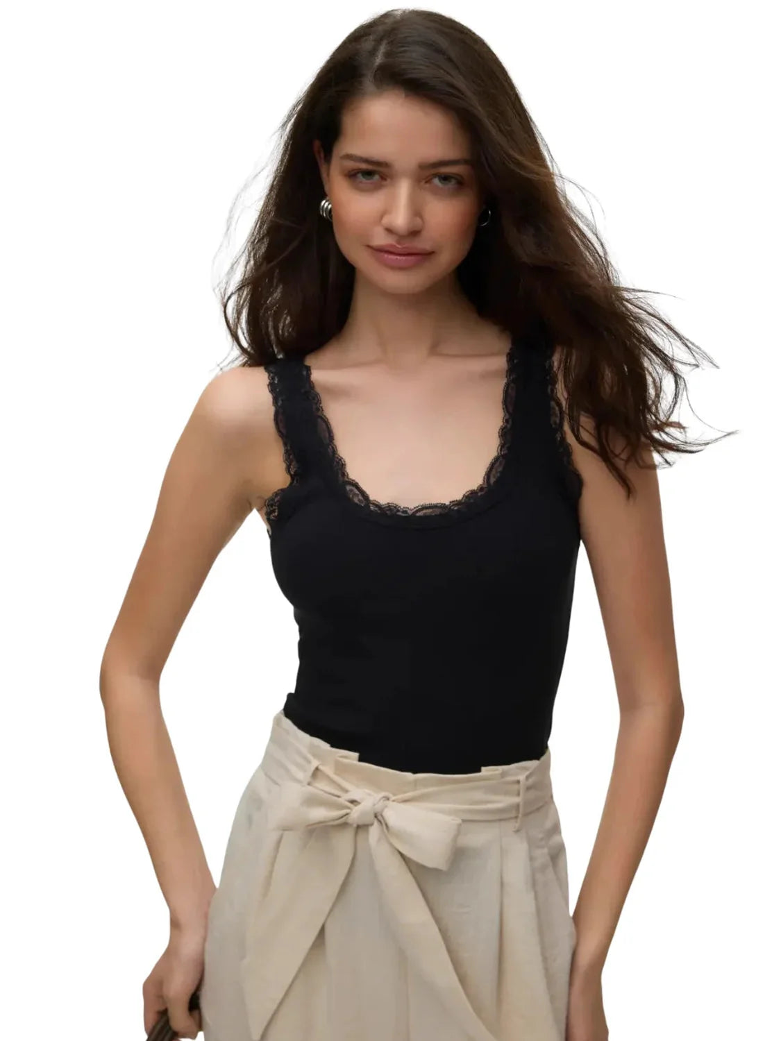 Top Tirantes Vero Moda Nana Negro | Bicos de Fío