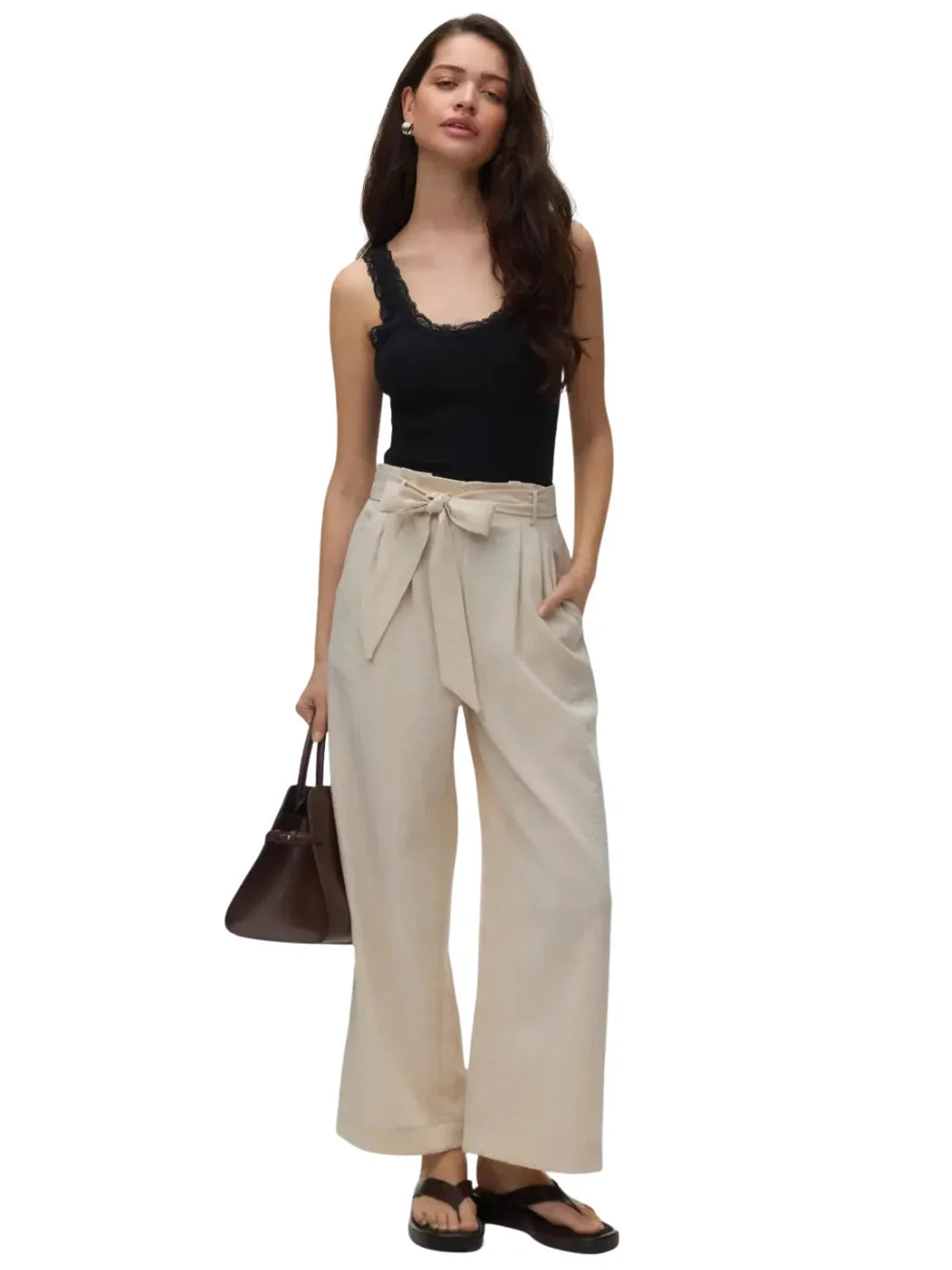 Top Tirantes Vero Moda Nana Negro | Bicos de Fío