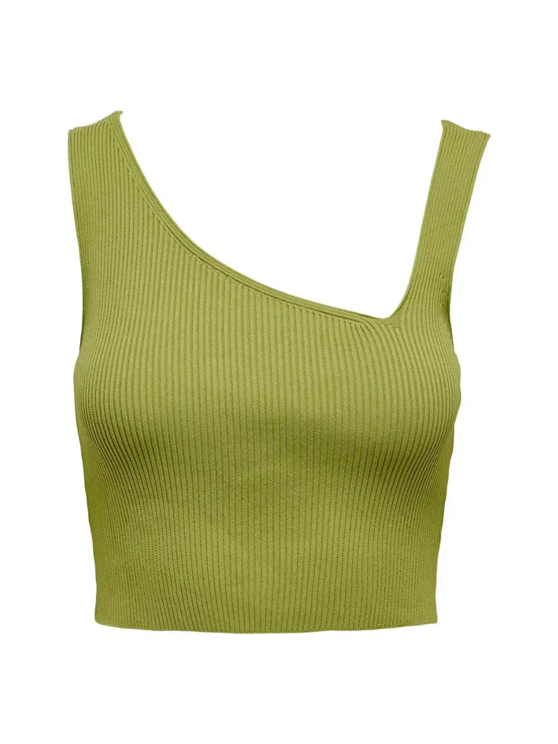 Crop Top Asimétrico Only Onltatianna Verde | Bicos de Fío