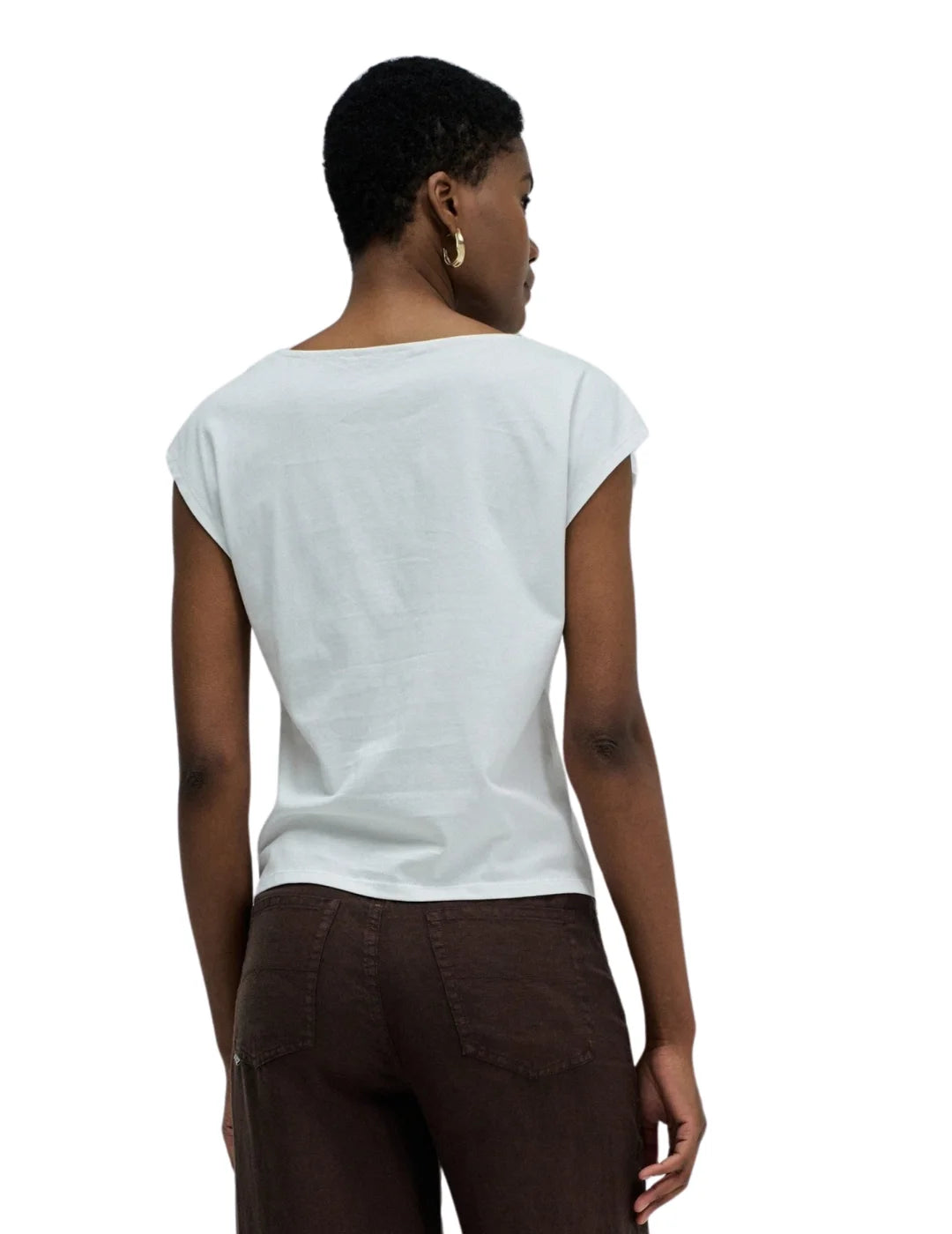 Top Asimétrico Salsa Jeans Metal Blanco