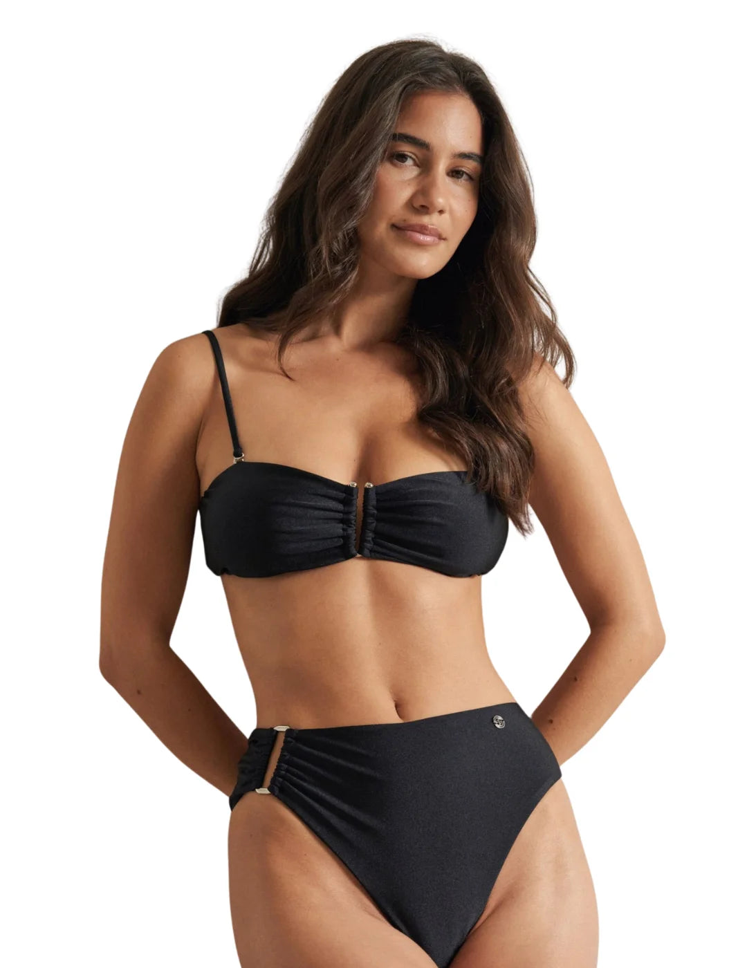 Top Bikini Salsa Jeans Negro | Bicos de Fío