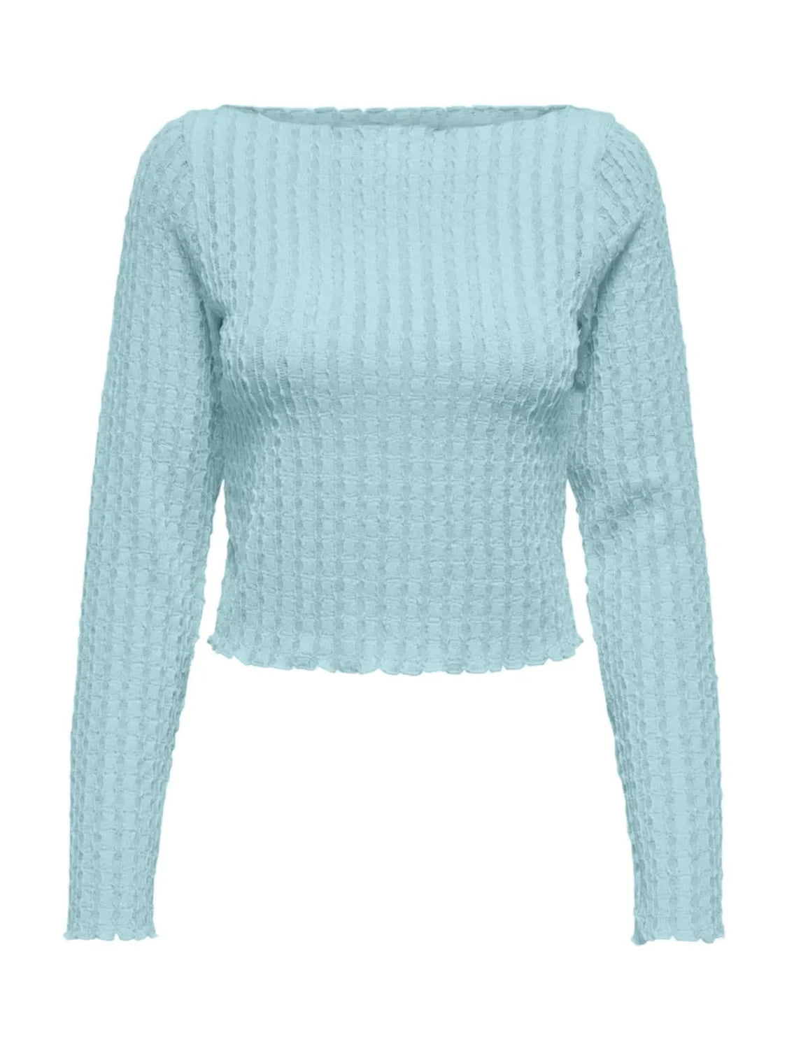 Top Cuello Barco ONLY Noor Azul - Bicos de Fío