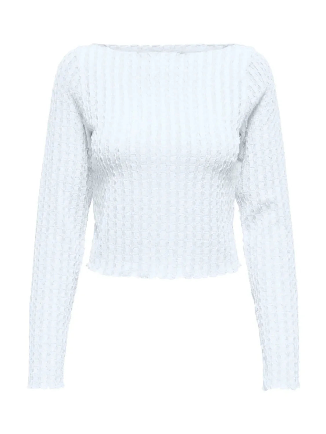 Top Cuello Barco ONLY Noor Blanco - Bicos de Fío