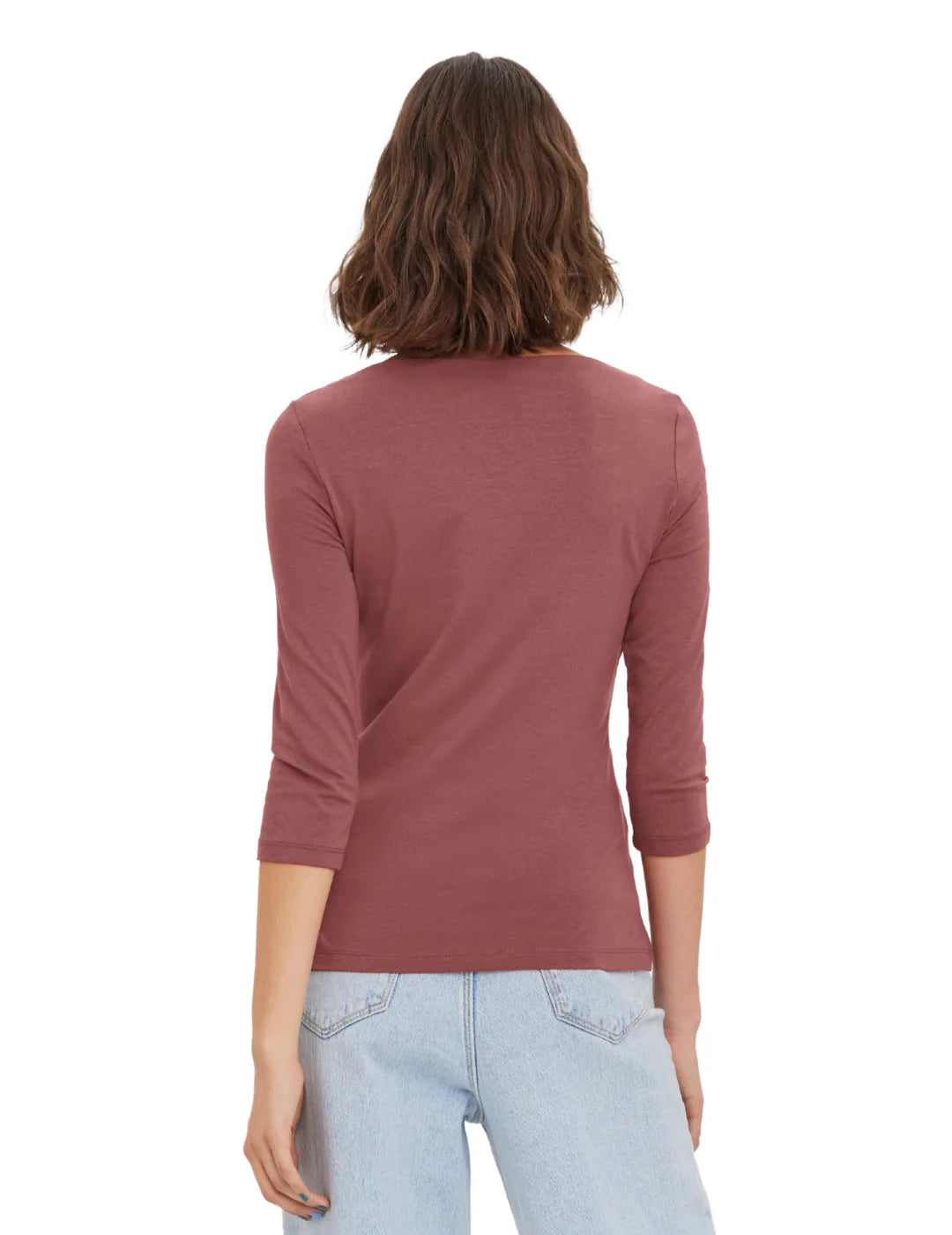 Top Manga 3/4 Vero Moda Panda Rose Brown | Bicos de Fío