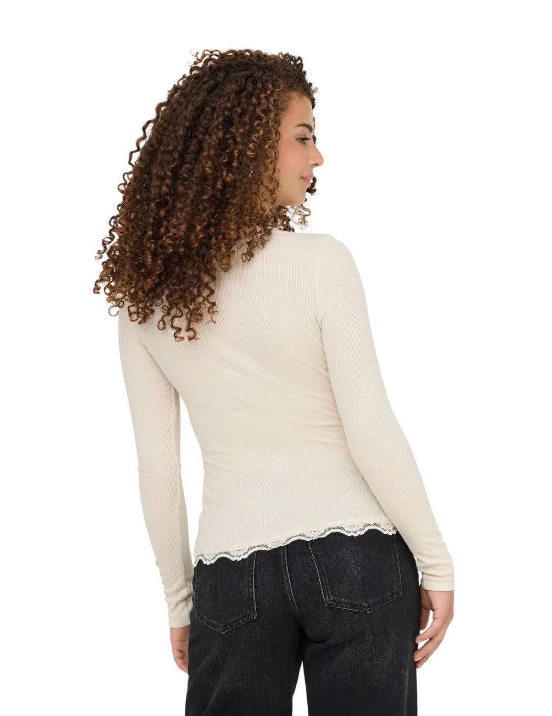 Top Encaje ONLY Enea Beige | Bicos de Fío