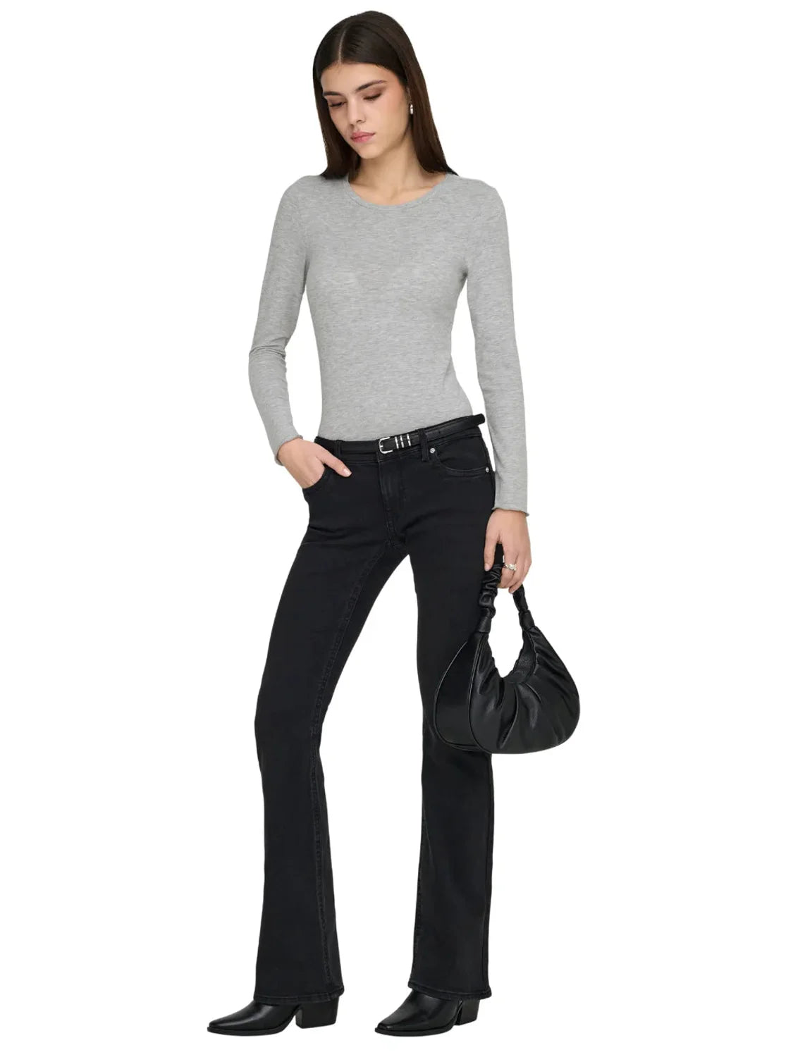 Top ONLY Virro Gris | Bicos de Fío