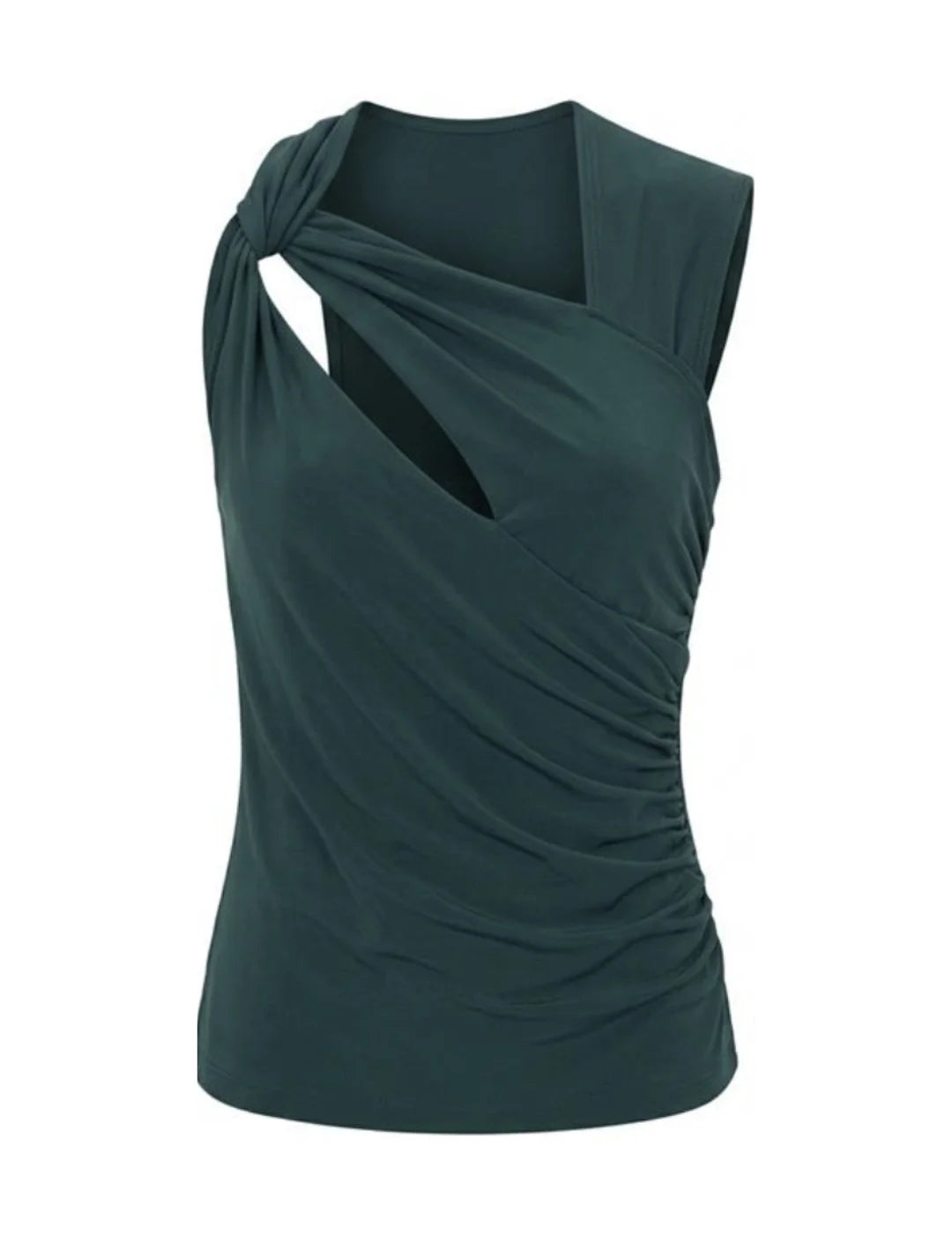 Top Twist Frontal Salsa Jeans Verde | Bicos de Fío
