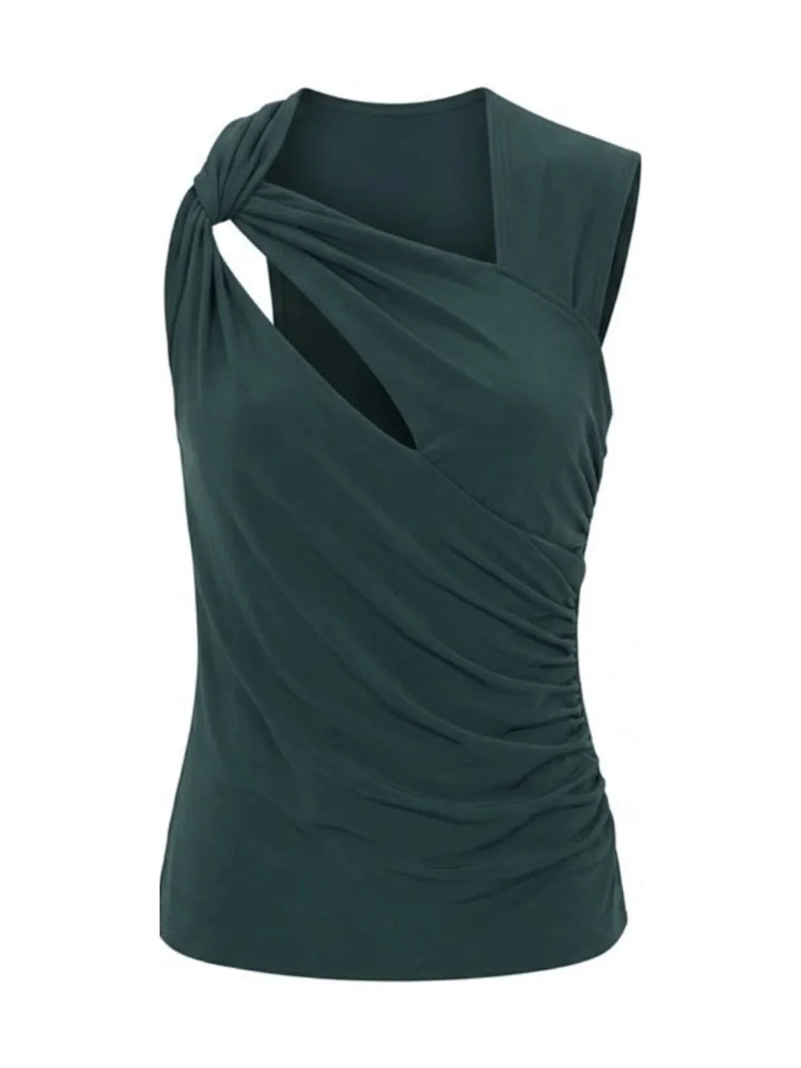 Top Twist Frontal Salsa Jeans Verde | Bicos de Fío
