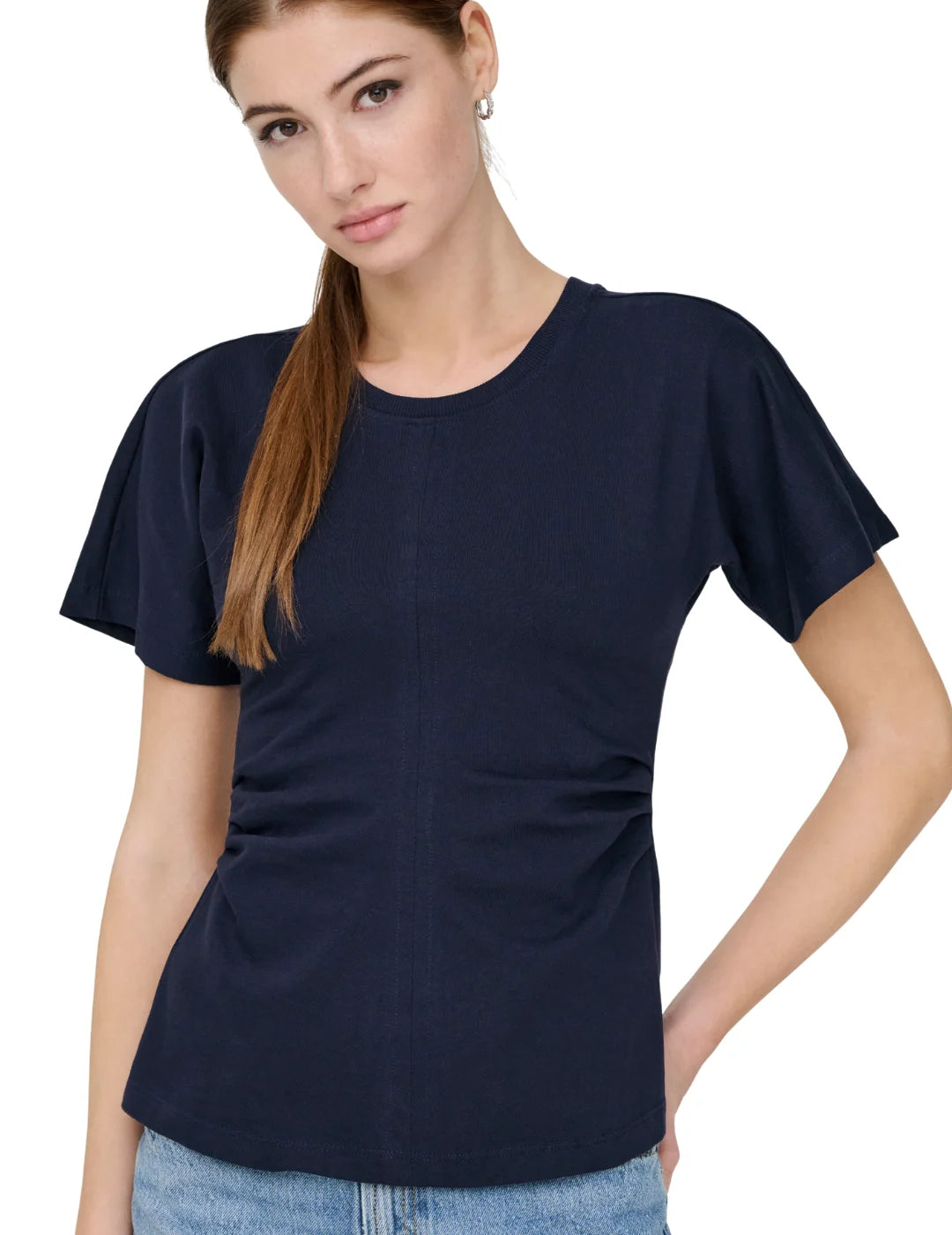 Top ONLY Marie Azul Marino | Bicos de Fío