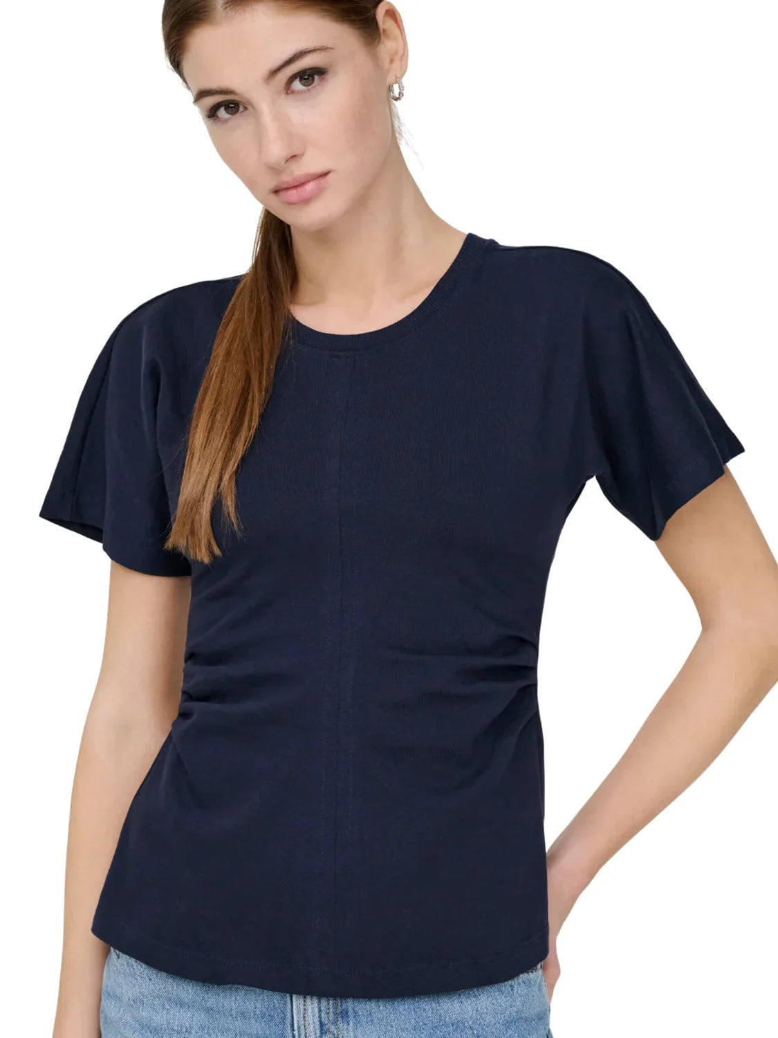 Top ONLY Marie Azul Marino | Bicos de Fío