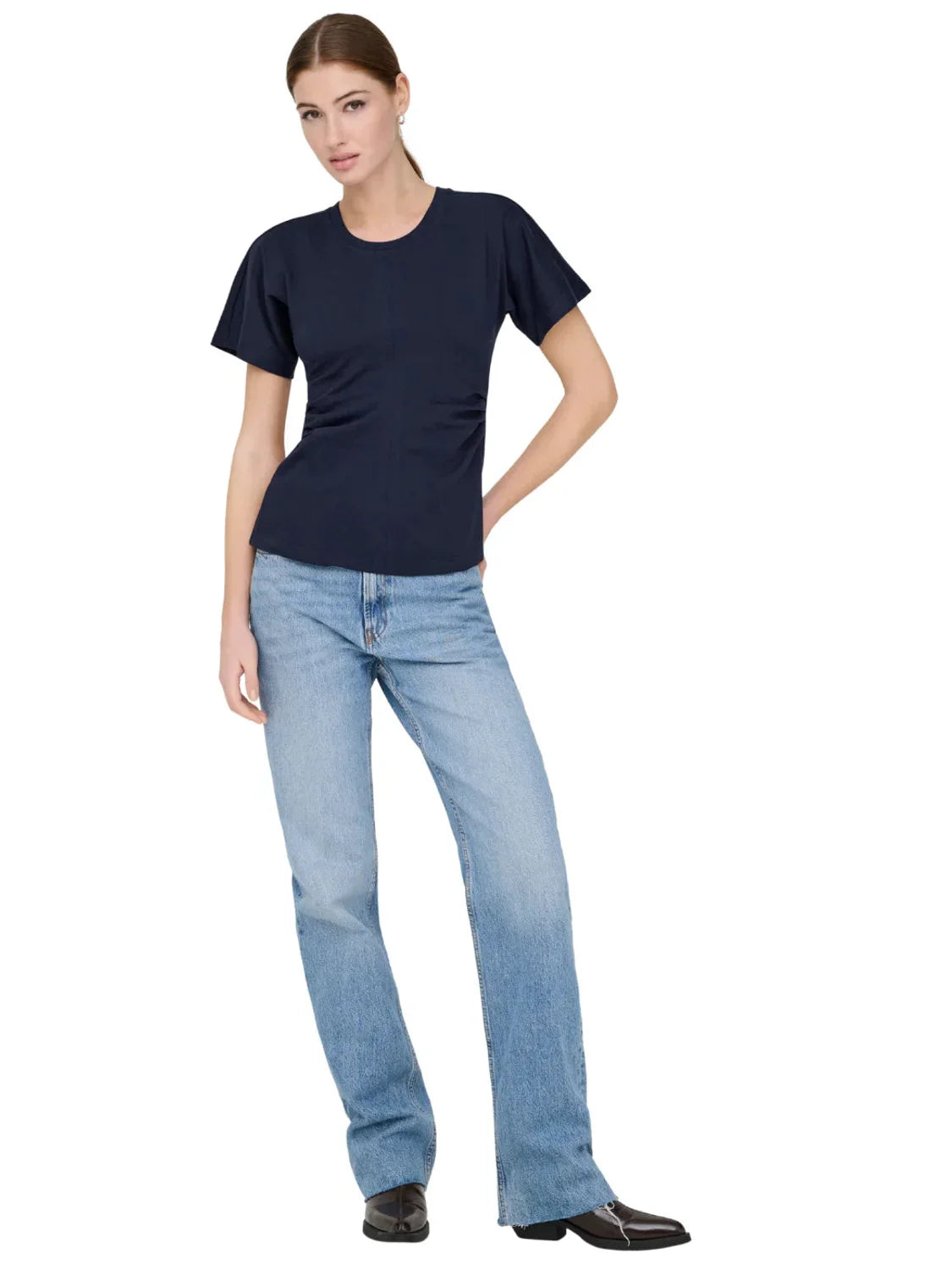 Top ONLY Marie Azul Marino | Bicos de Fío