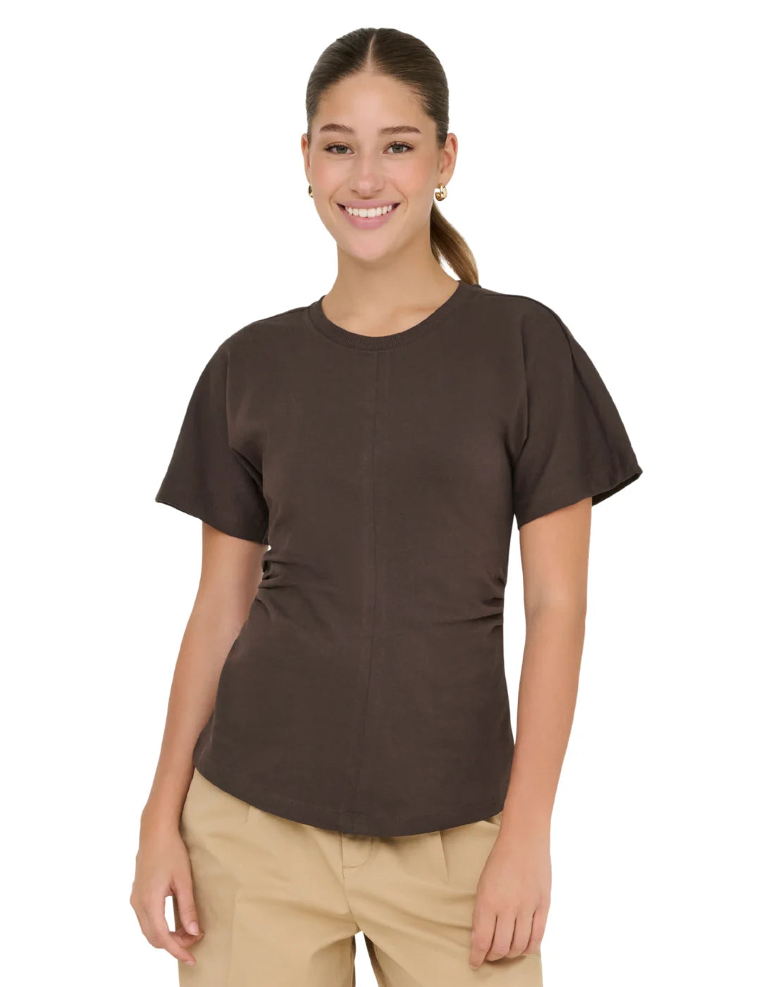 Top ONLY Marie Marrón | Bicos de Fío