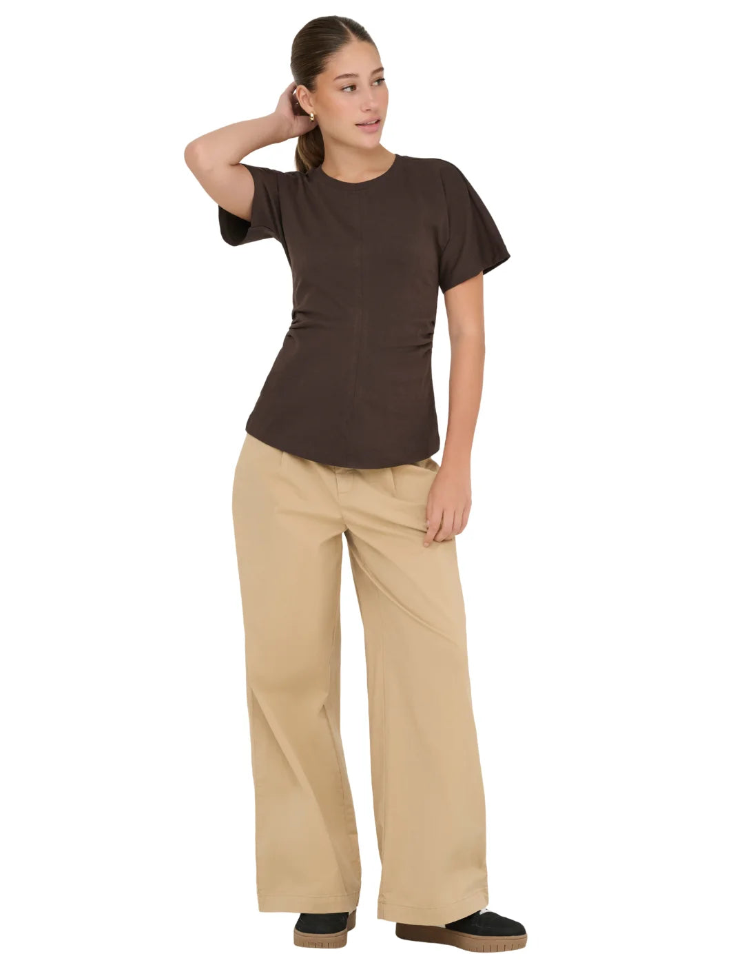 Top ONLY Marie Marrón | Bicos de Fío