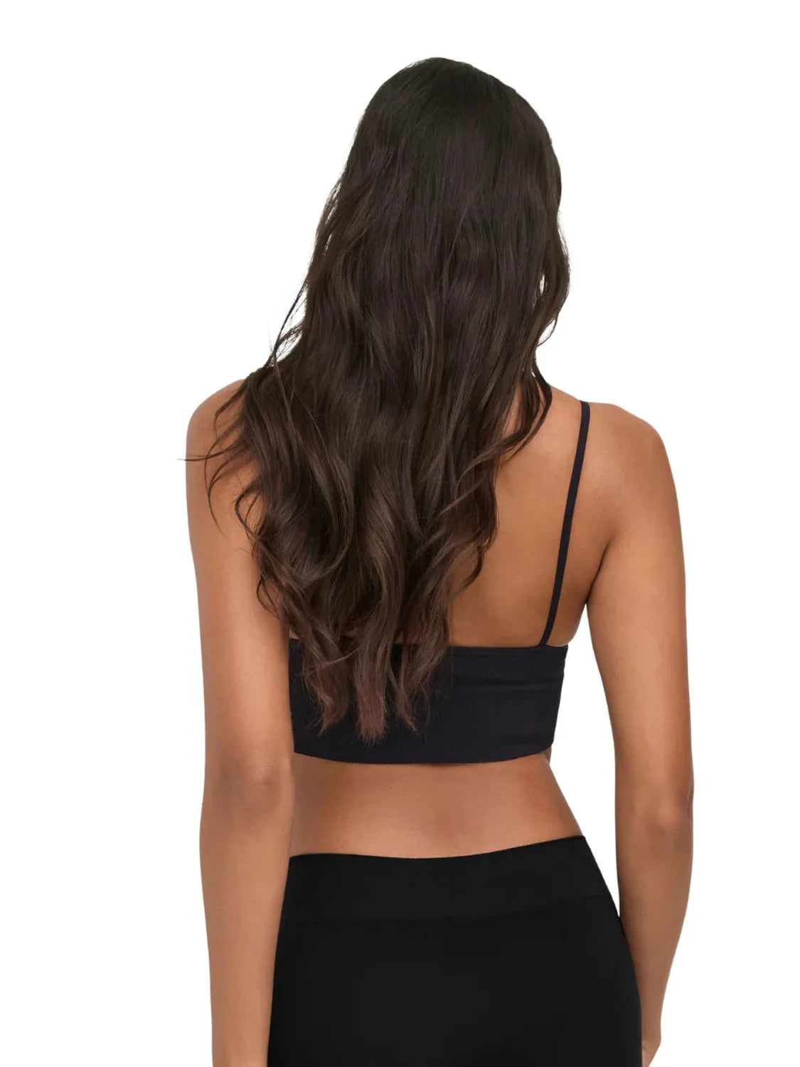 Crop Top ONLY Vicky Negro | Bicos de Fío