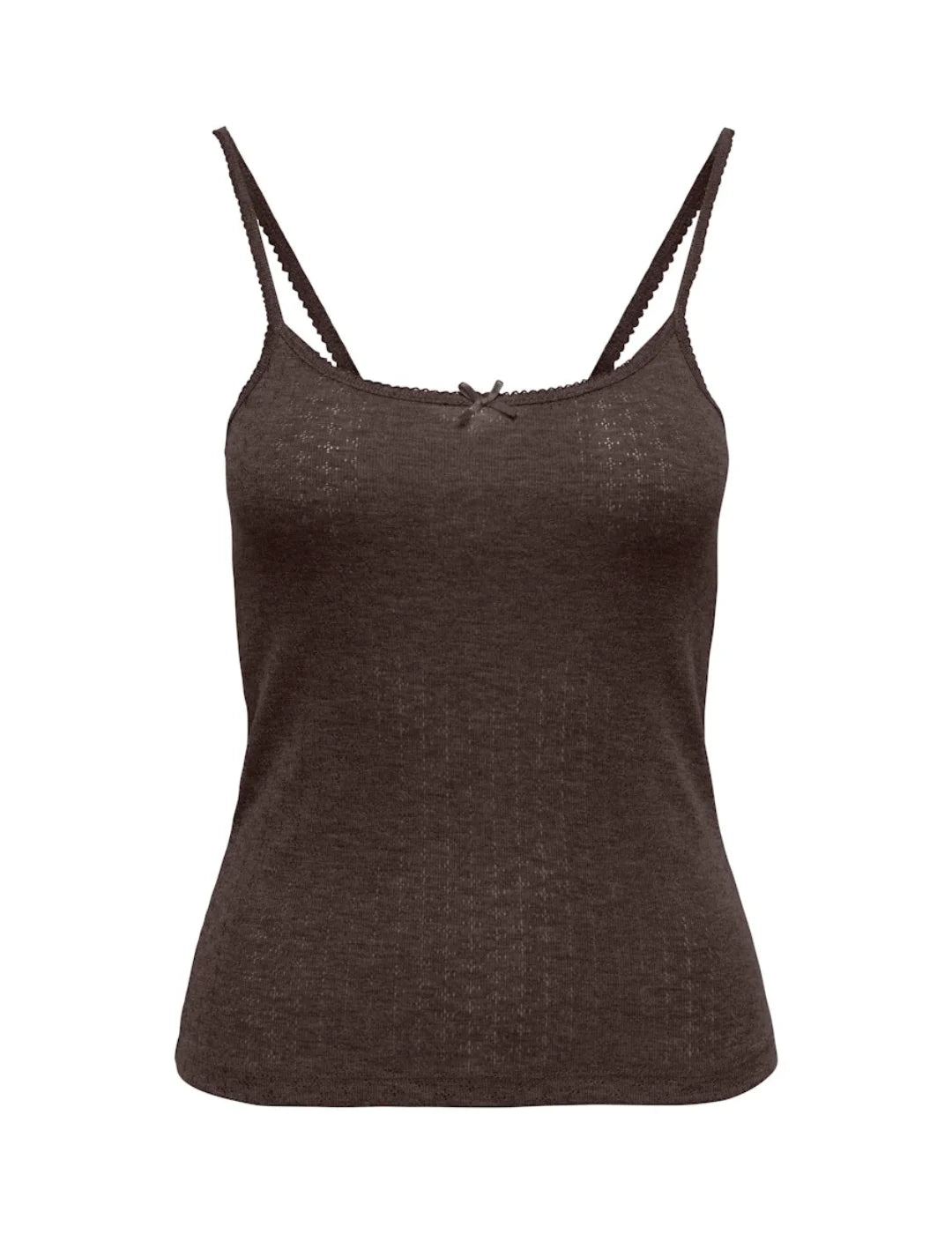 Top Tirantes Lazo ONLY Kalli Marrón Café | Bicos de Fío