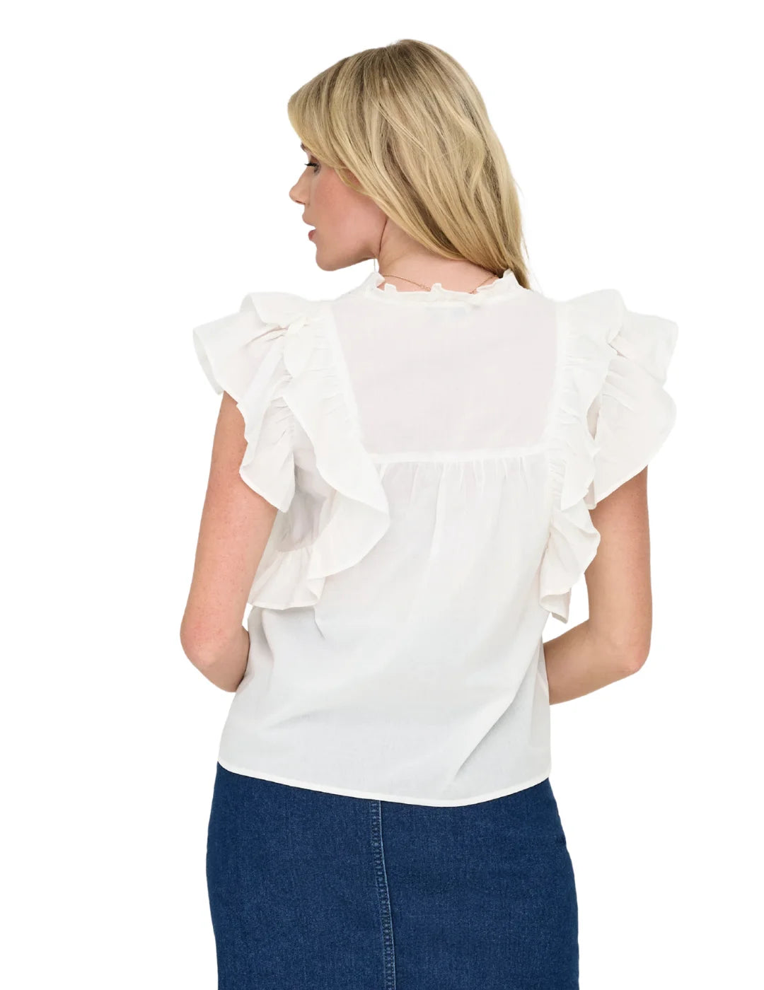 Top Volantes ONLY Sunny Blanco | Bicos de Fío