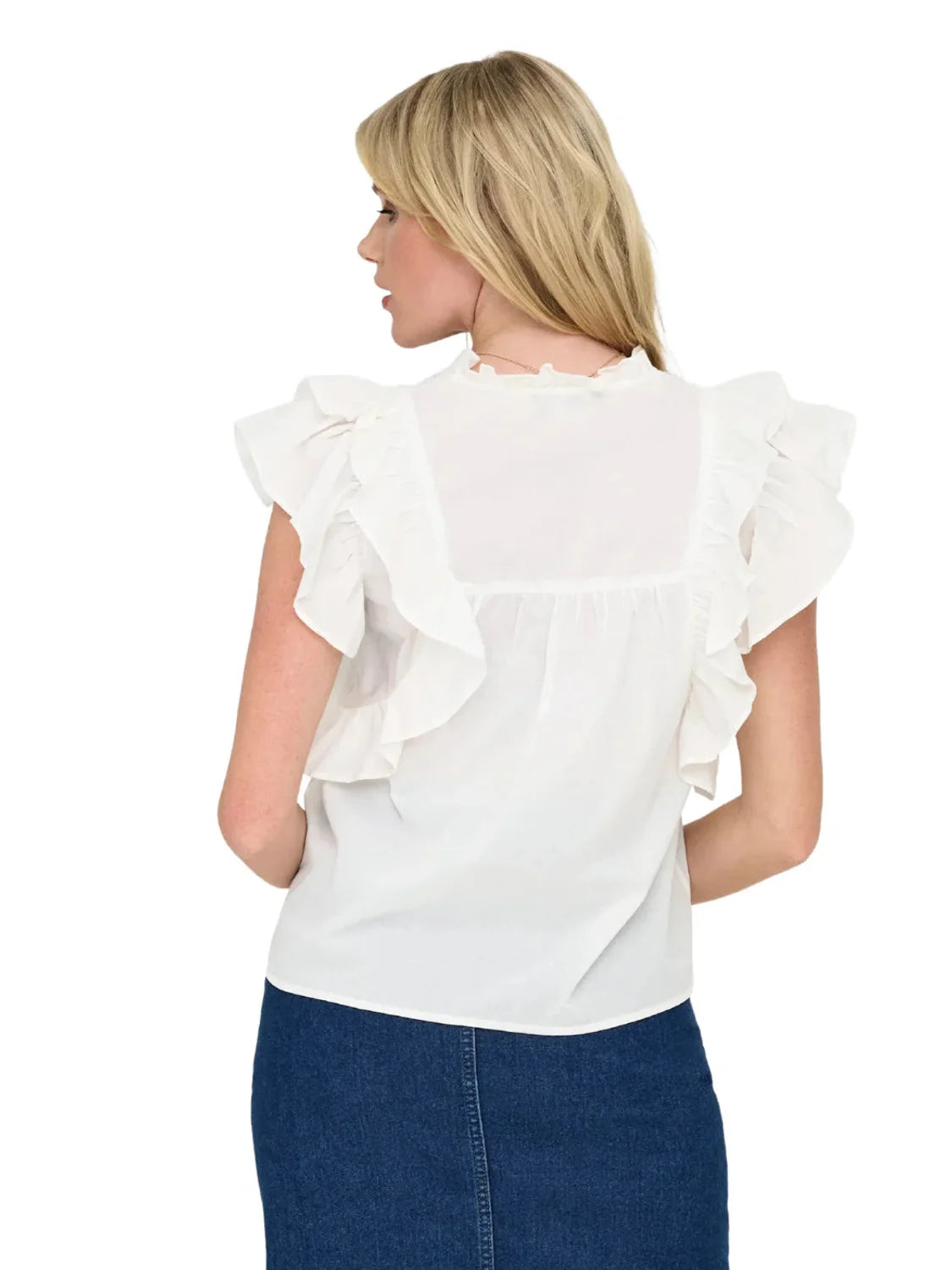 Top Volantes ONLY Sunny Blanco | Bicos de Fío
