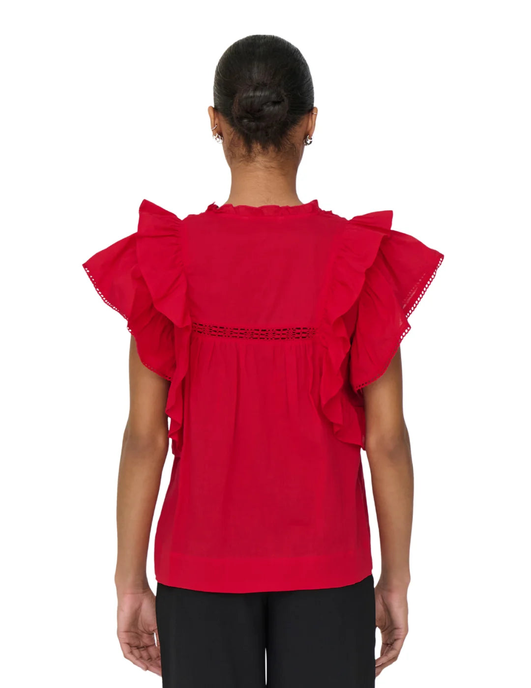 Top Volantes ONLY Sunny Rojo | Bicos de Fío